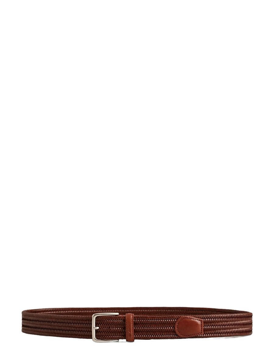 Gant - LEATHER ELASTIC BRAIDED BELT - geflochten gürtel - weathered brown - 1