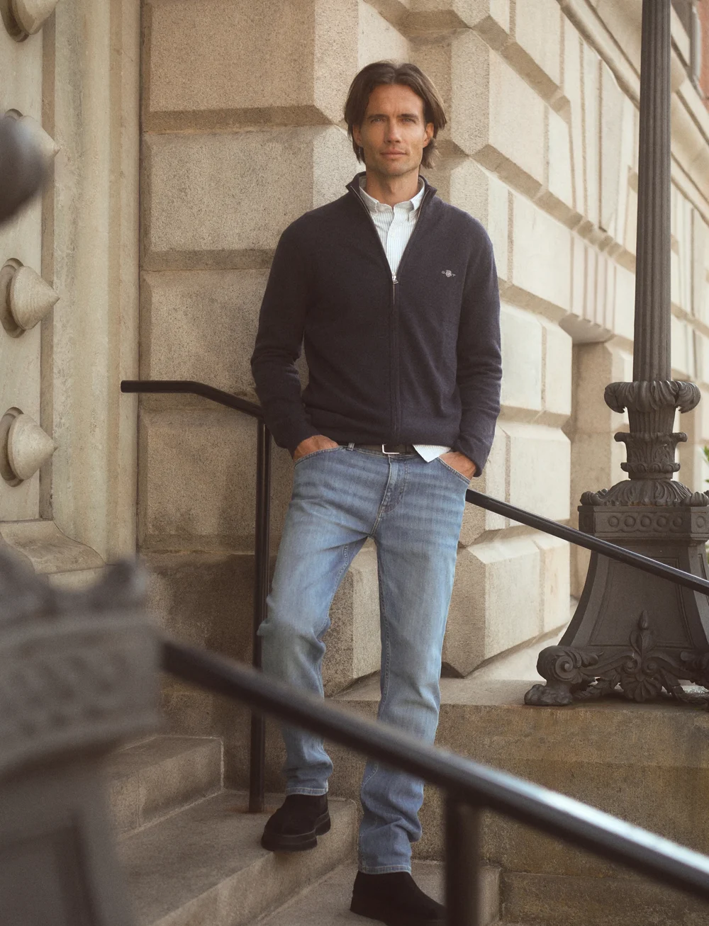 GANT - CLASSIC LEATHER BELT - classic belts - black - 0