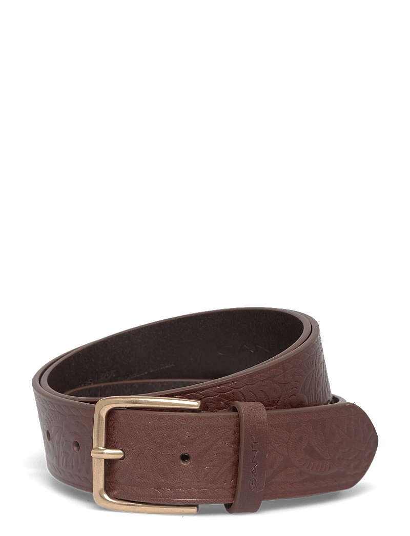 GANT - ALLOVER PATTERNED LEATHER BELT - klassisch gürtel - weathered brown - 0