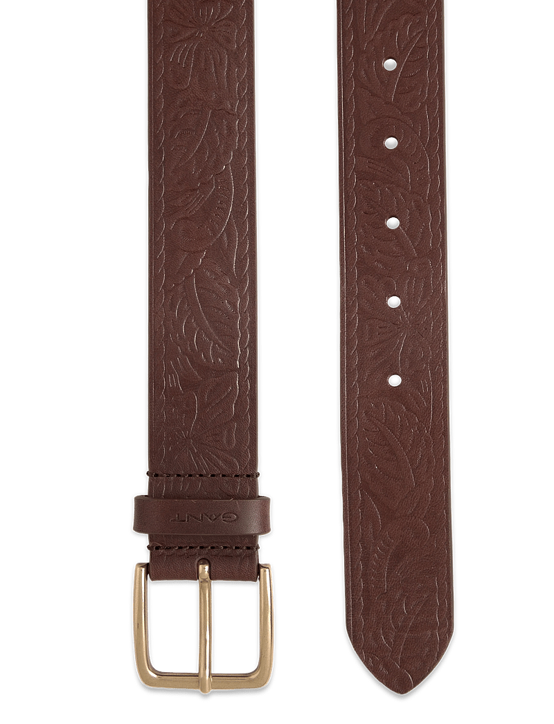 GANT - ALLOVER PATTERNED LEATHER BELT - klassisch gürtel - weathered brown - 1