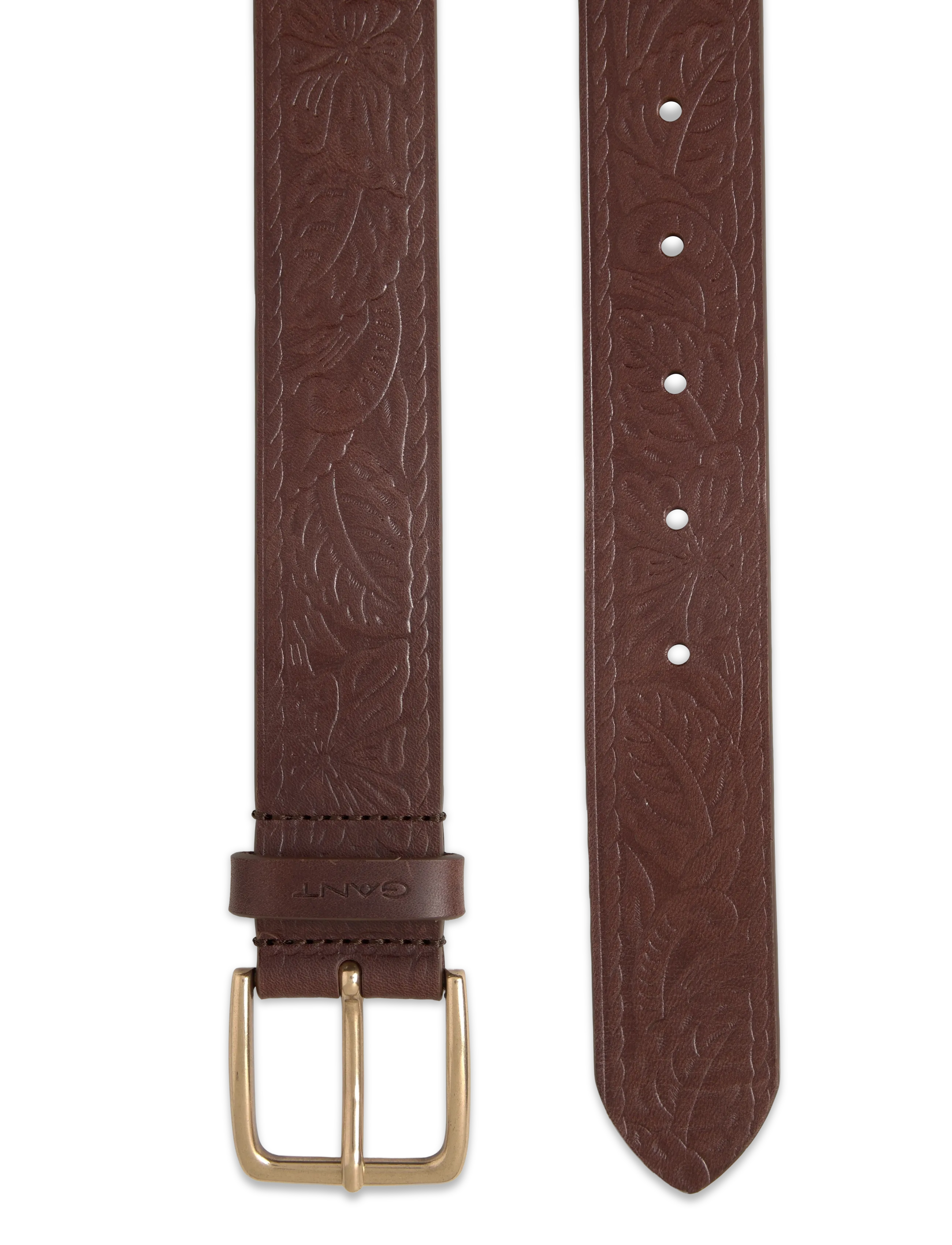 Gant - ALLOVER PATTERNED LEATHER BELT - klassiske belter - weathered brown - 1