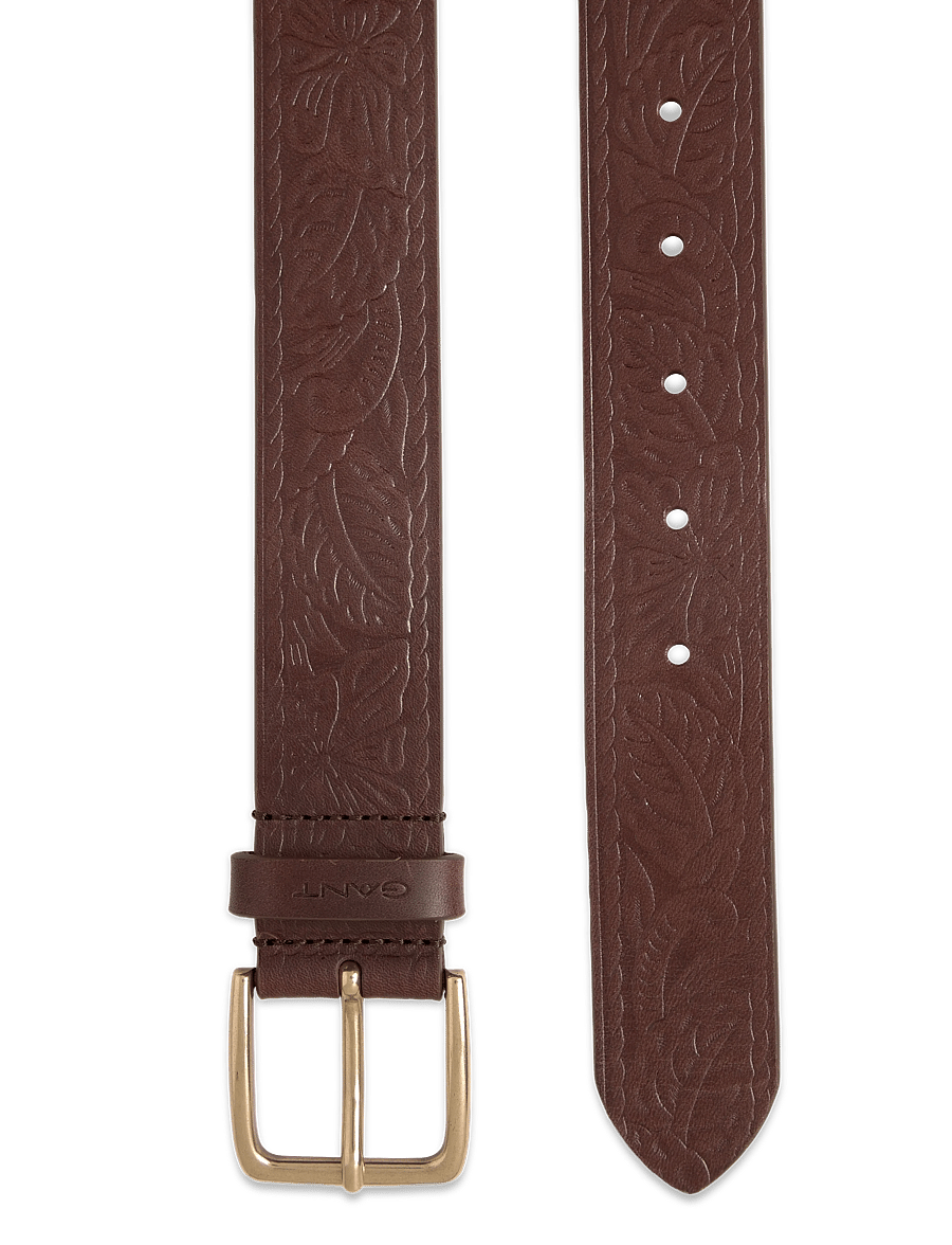 Gant - ALLOVER PATTERNED LEATHER BELT - klassikalised vööd - weathered brown - 1