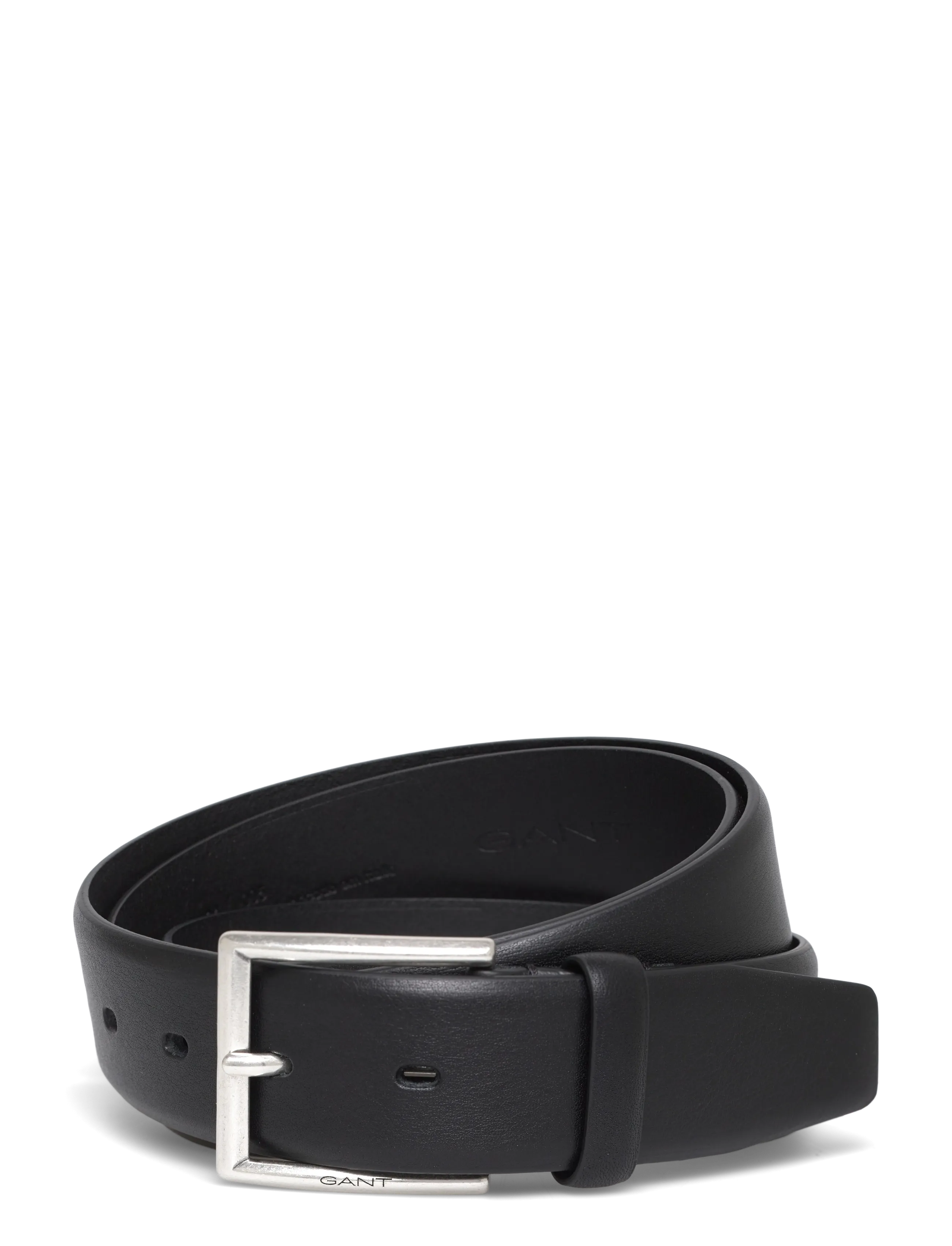 Gant Leather Belt, 85, Belts, Schwarz - Classic Männerswear