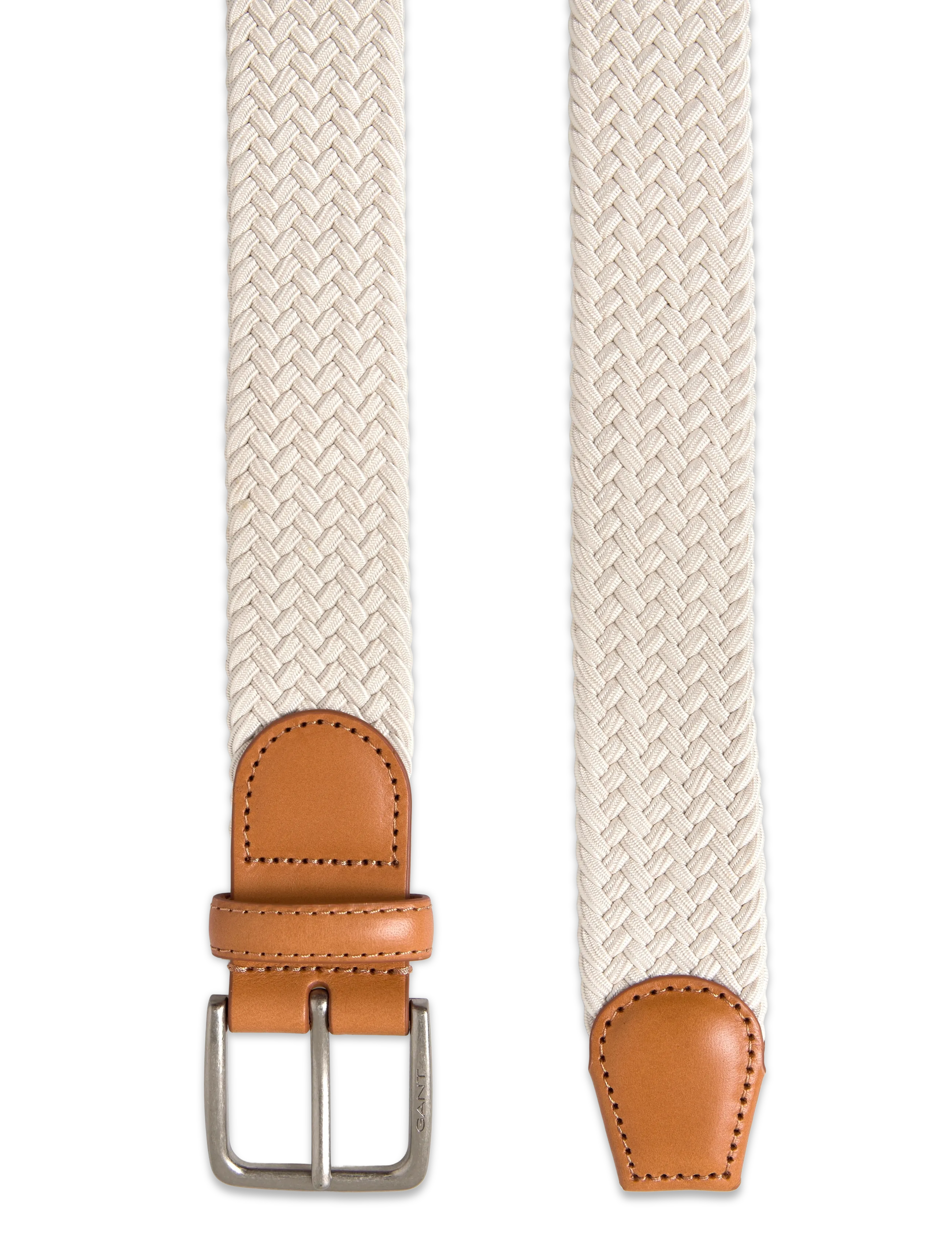 Gant - ELASTIC BRAIDED BELT - pītas jostas - putty - 1