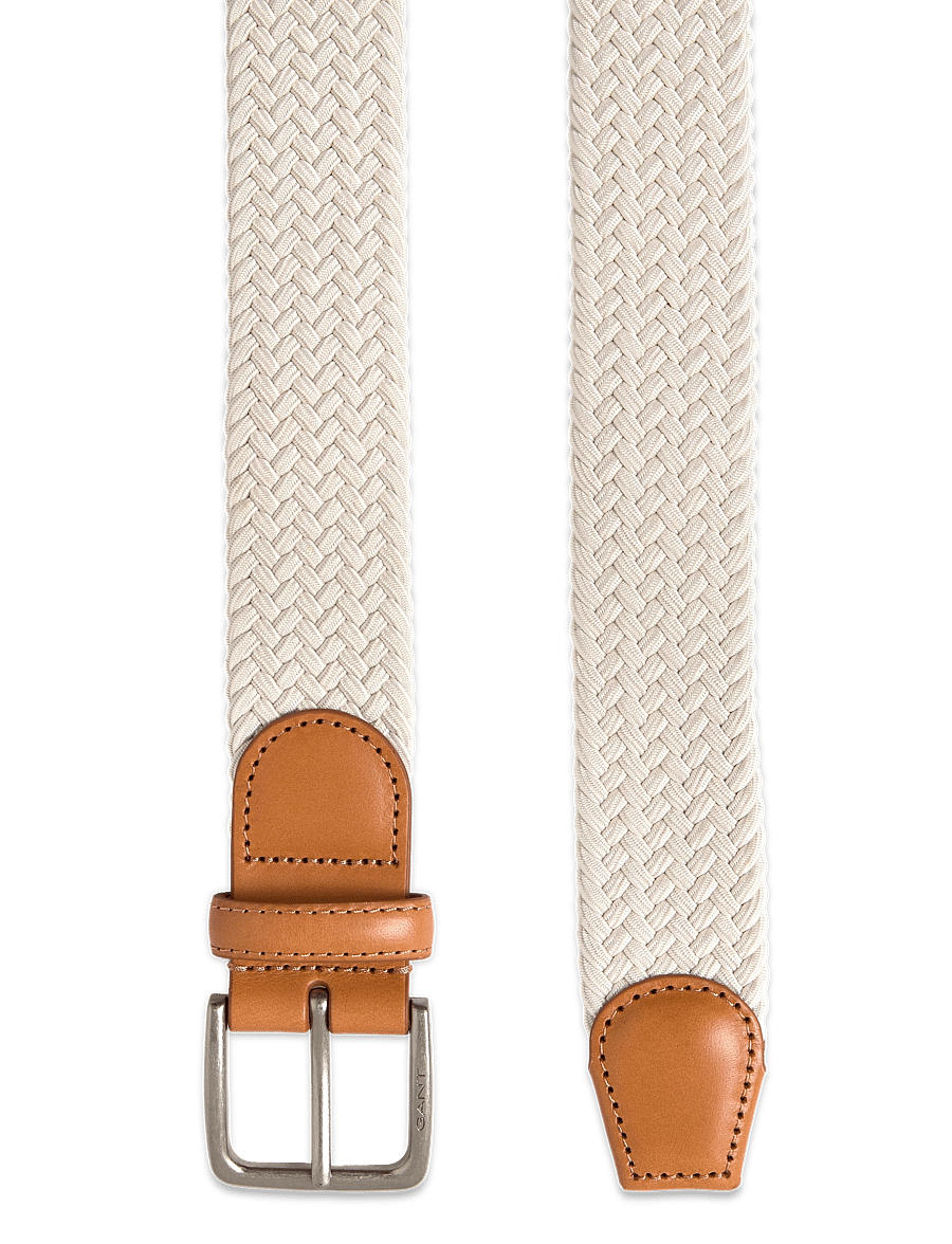 Gant - Braided Elastic Belt - punutud vööd - putty - 1