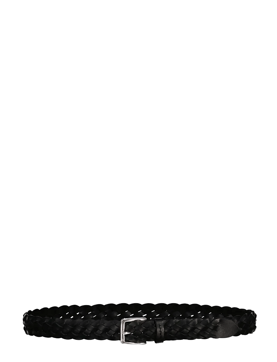Gant - LEATHER BRAIDED BELT - braided belts - black - 0