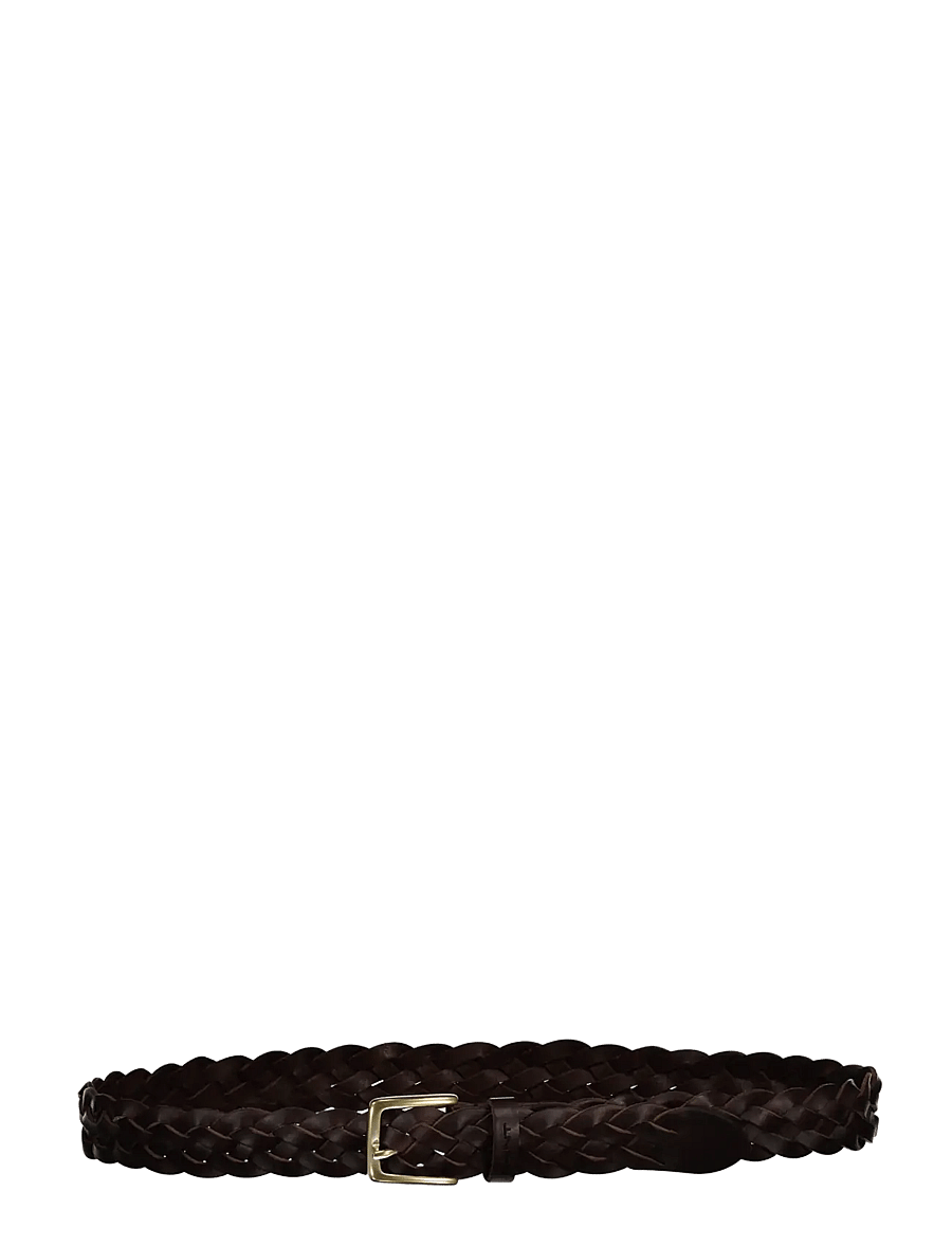 Gant - LEATHER BRAIDED BELT - braided belts - rich brown - 0