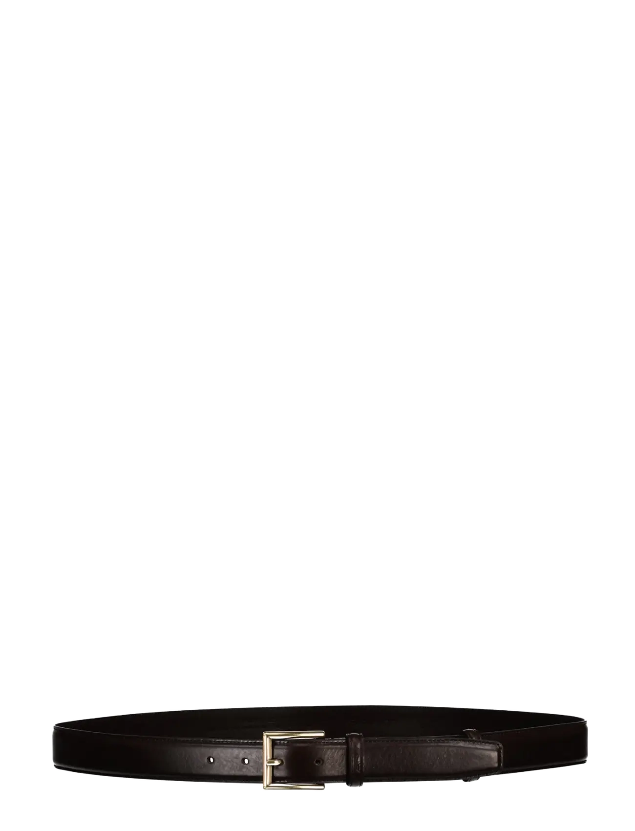 Gant POLISHED LEATHER DRESSED BELT - Fall Winter 2026  - CHARRED WOOD BROWN / brown