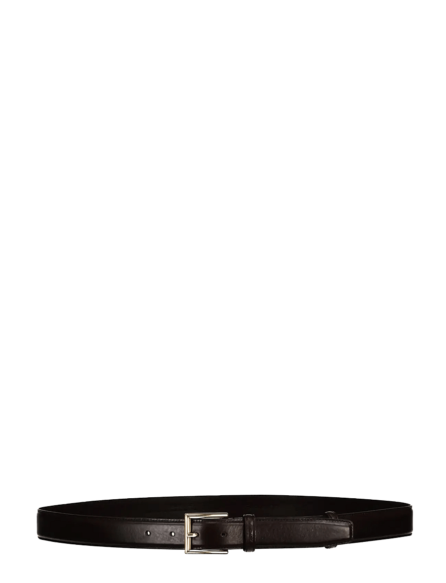 Gant - POLISHED LEATHER DRESSED BELT - klassische gürtel - charred wood brown - 0
