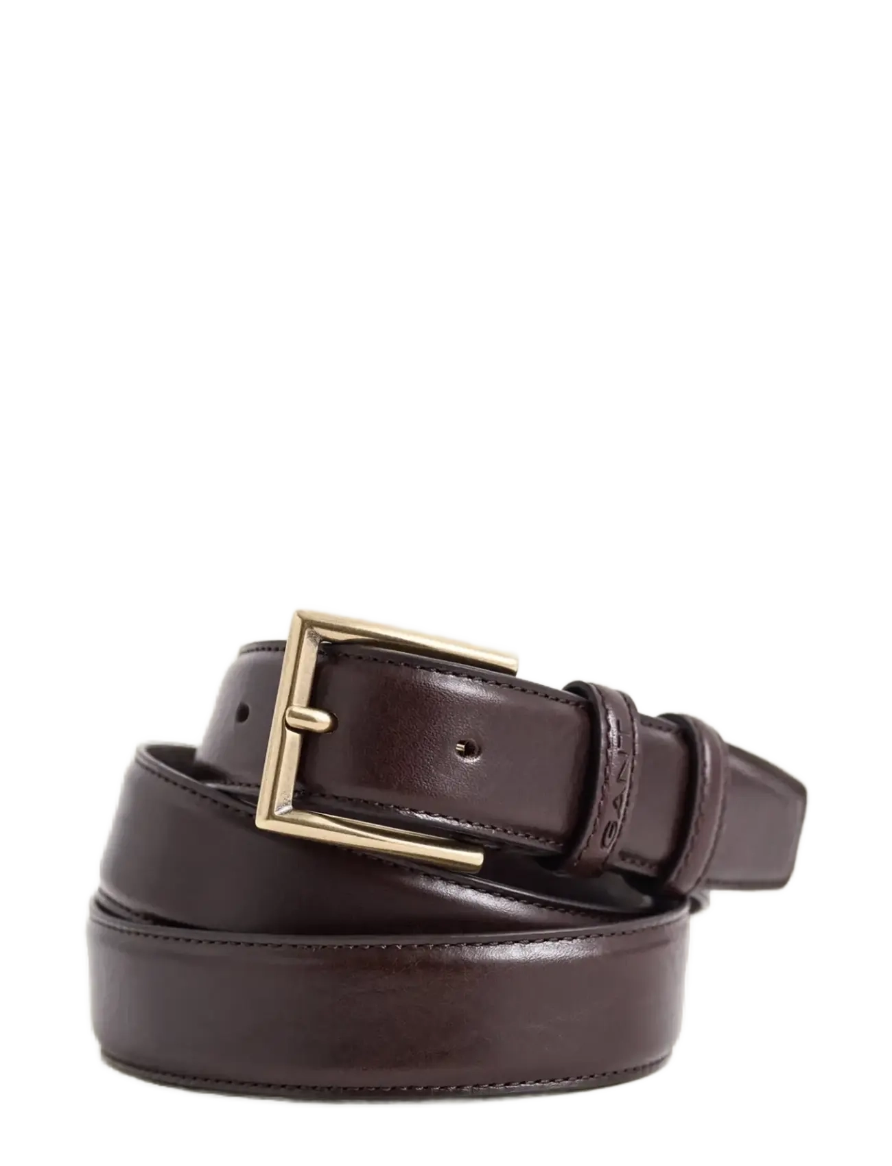 Gant - POLISHED LEATHER DRESSED BELT - klassische gürtel - charred wood brown - 1