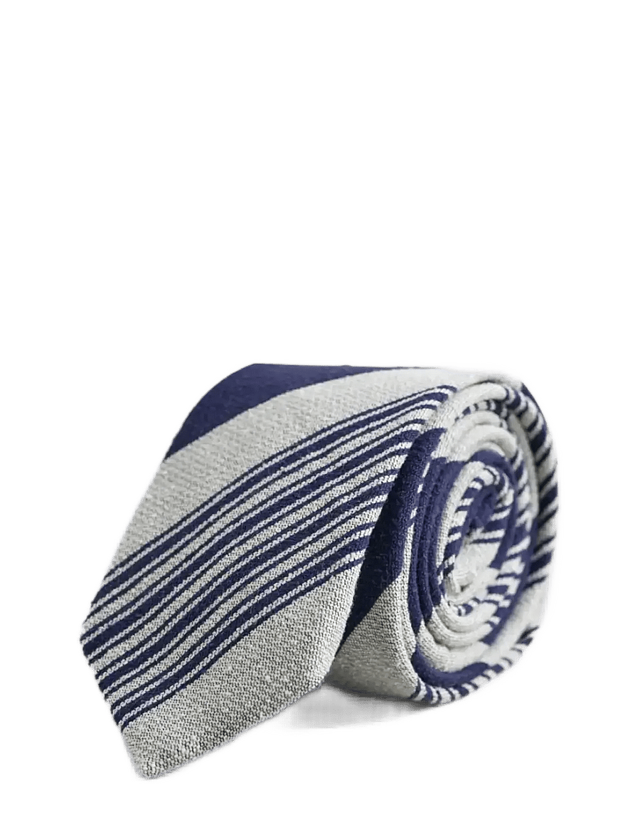 Gant - STRIPED SILK TIE - krawatten - classic blue - 1