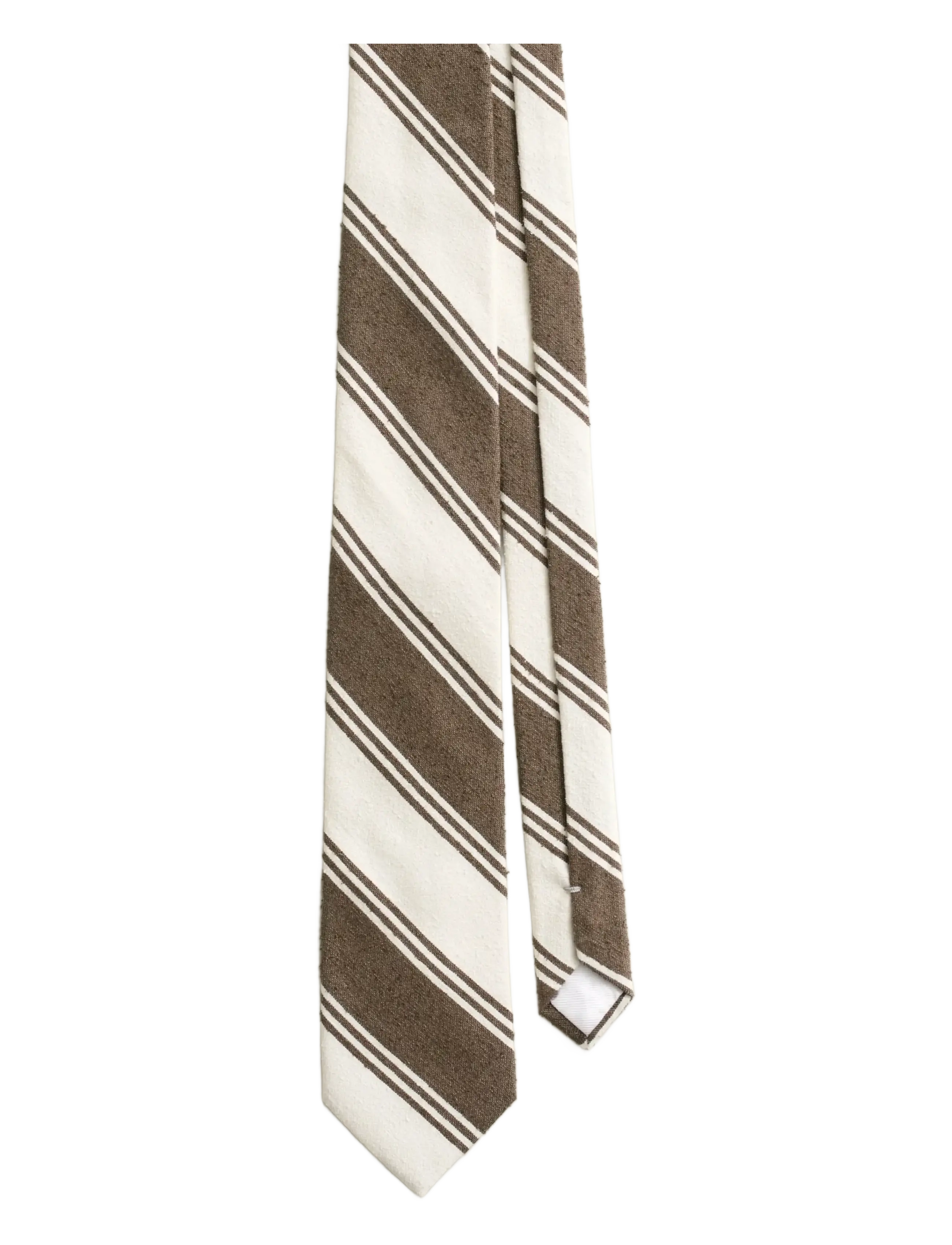 GANT RAW SILK TIE - Accessoires - CREAM / brown