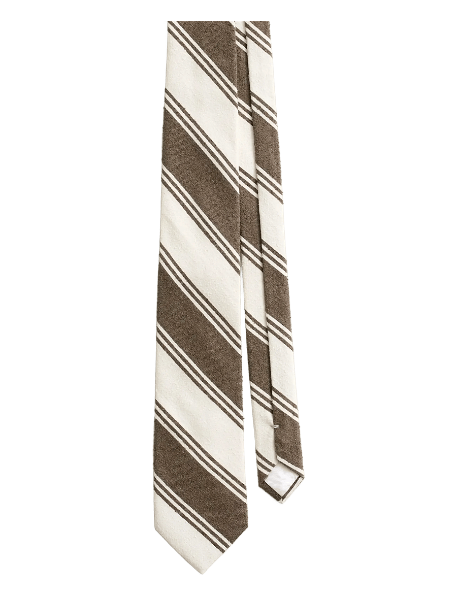 Gant - RAW SILK TIE - krawatten - cream - 0