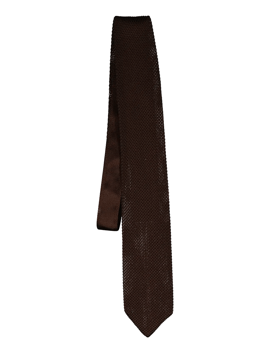 Gant - Knitted Tie - krawatten - shadow brown - 0