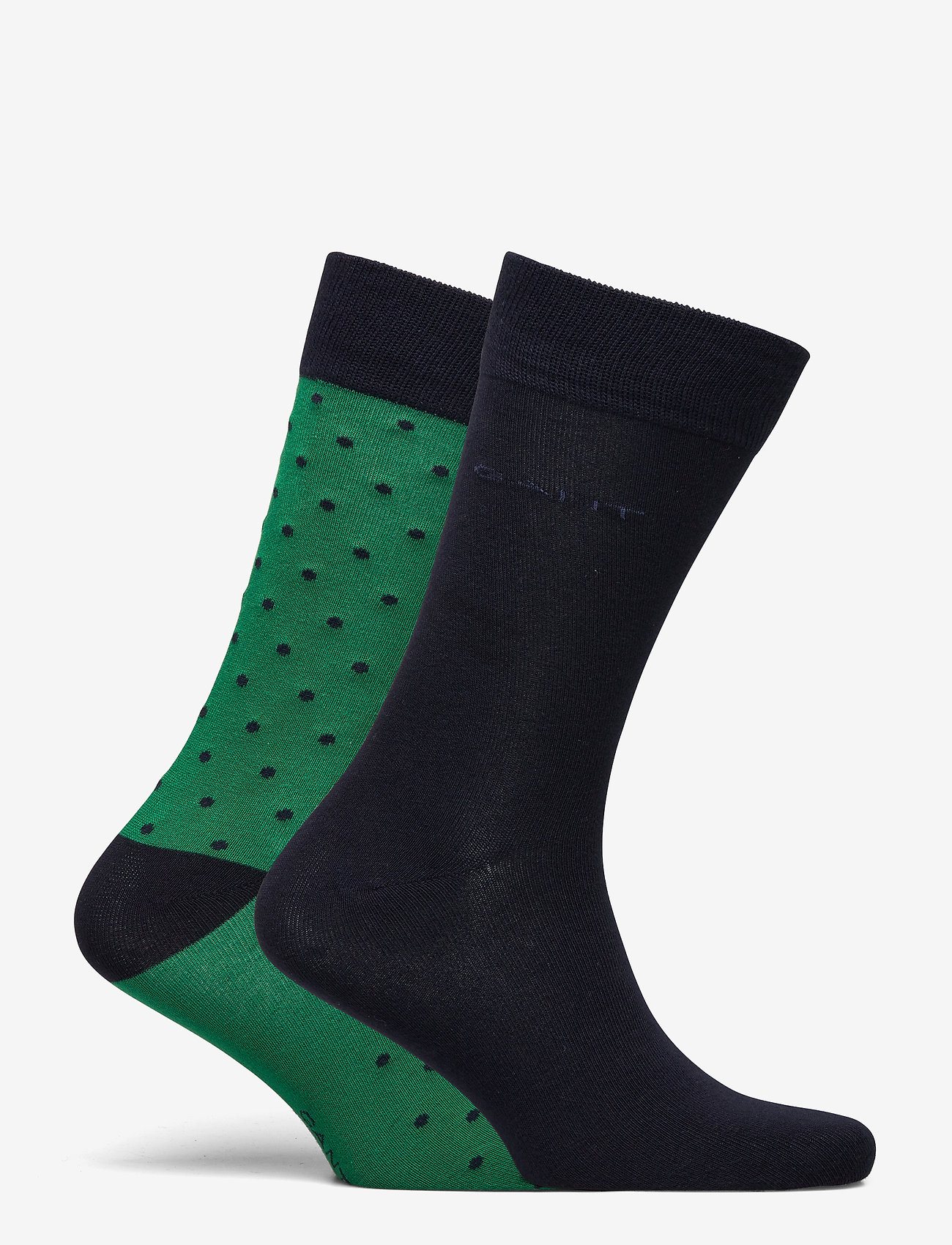 GANT - 2-PACK SOLID AND DOT SOCKS - kelly green - 1