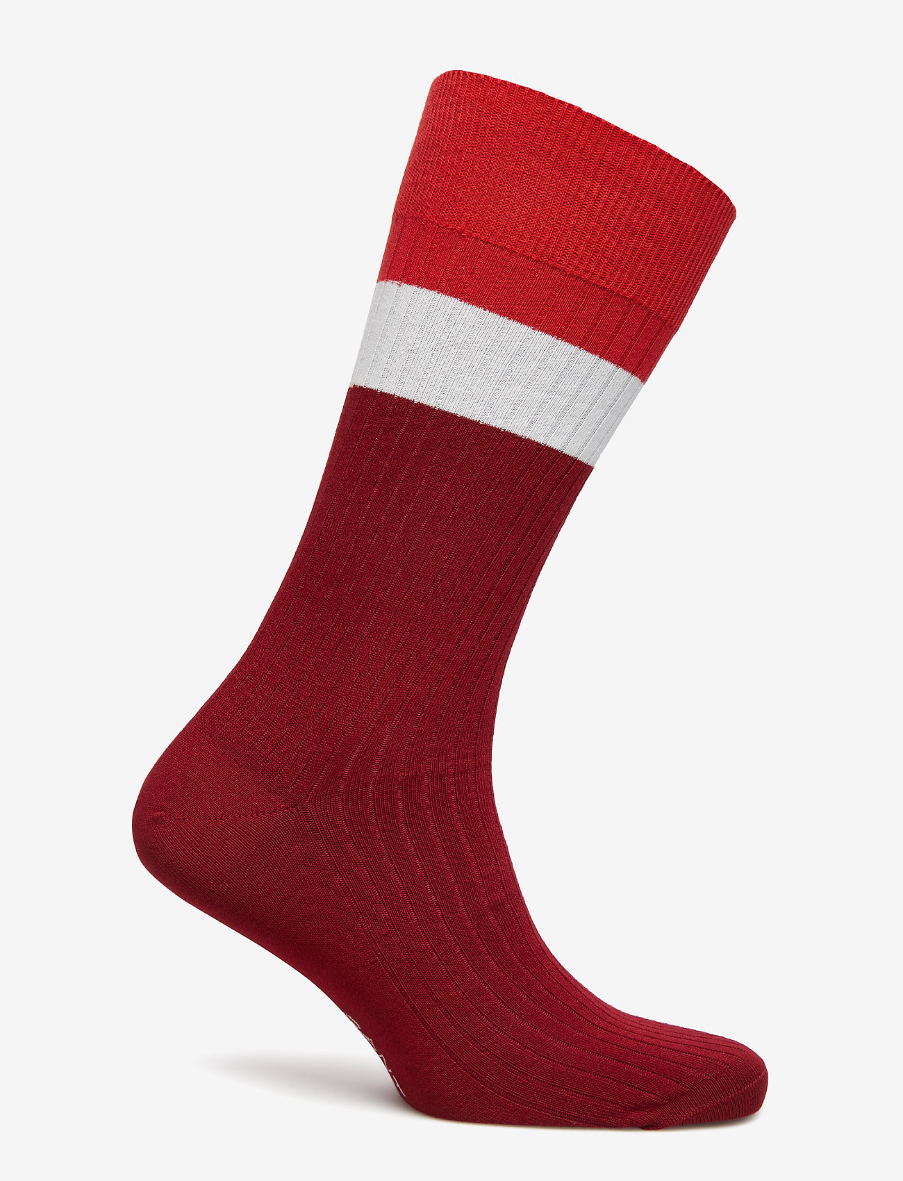 GANT - O1. BLOCK COLOR RIB SOCKS - mahogny red - 1