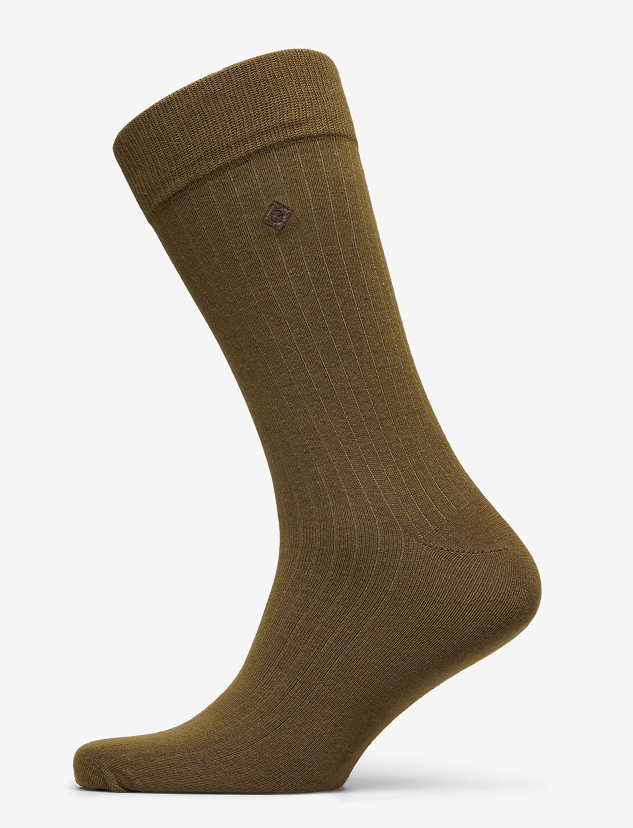 GANT - D1. SOLID RIB EMB SOCKS - dark cactus - 0