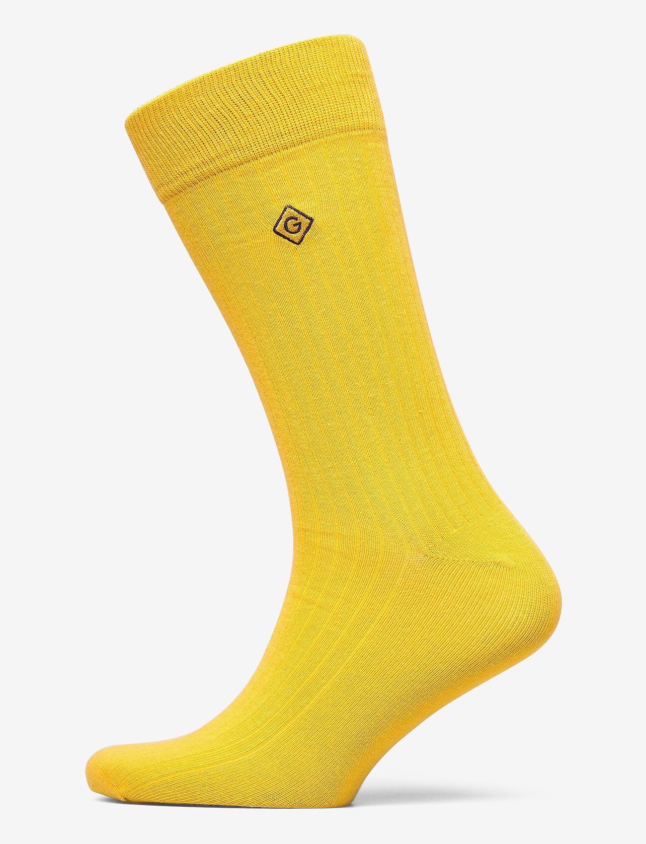 D1. SOLID RIB EMB SOCKS - WARM SUN
