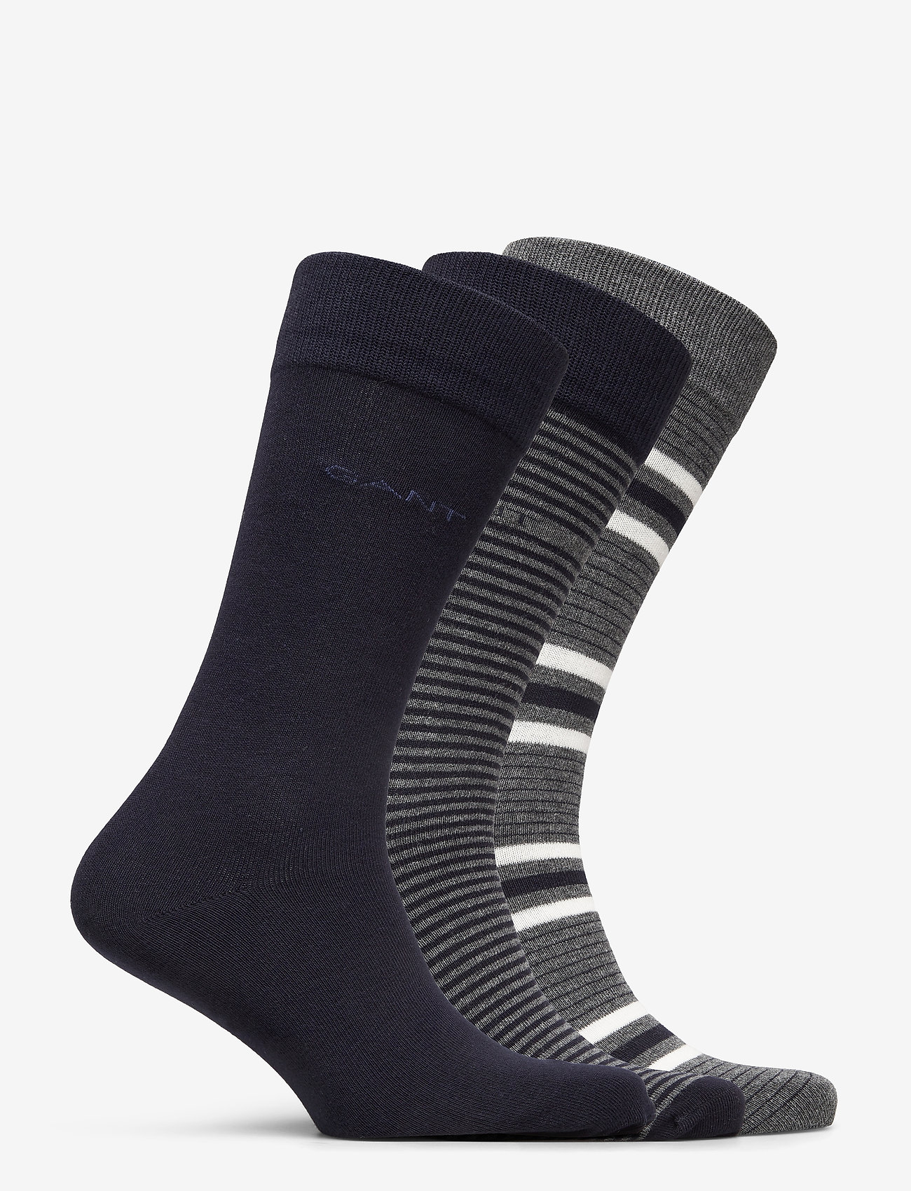 GANT - D1. 3-PACK MIXED SOCKS - charcoal melange - 1