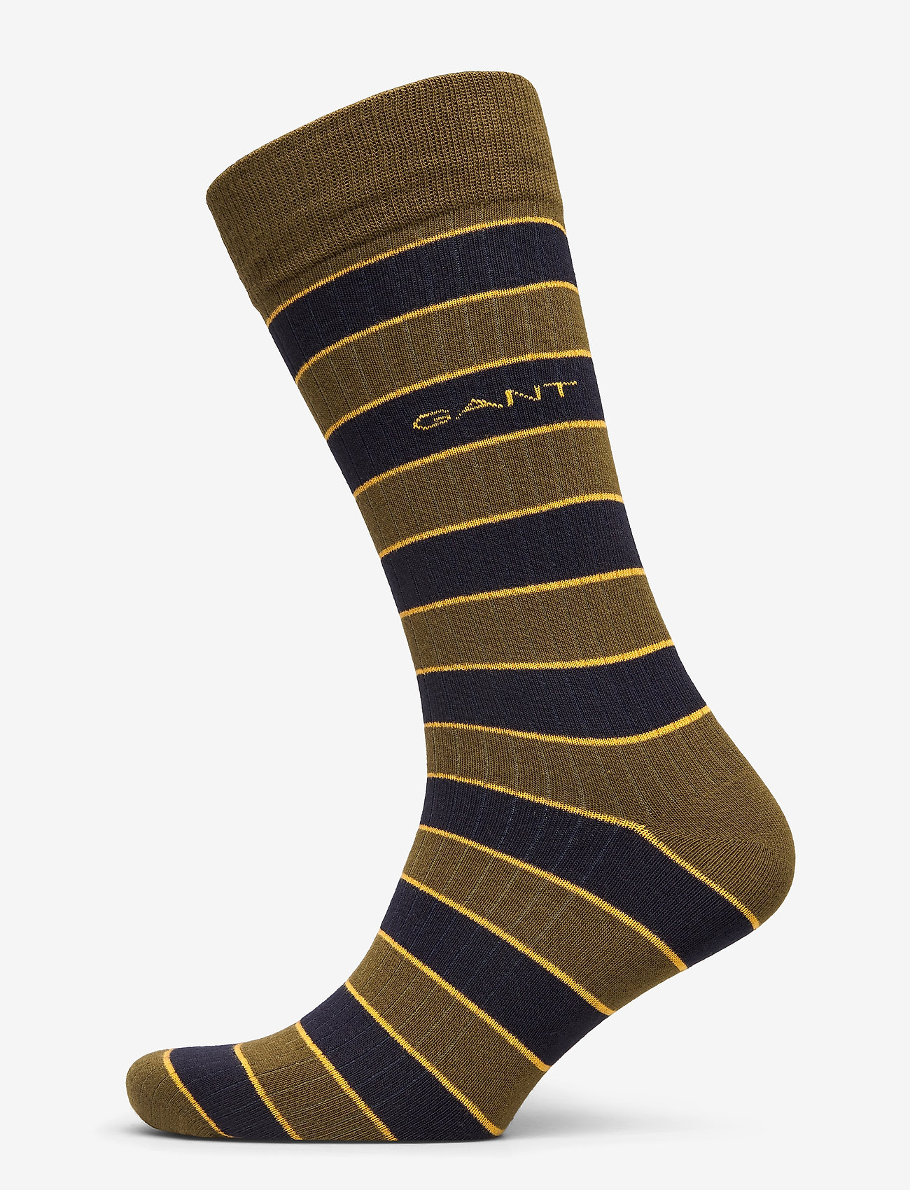 GANT - D1. 1-PACK STRIPED RIB SOCKS - dark cactus - 0