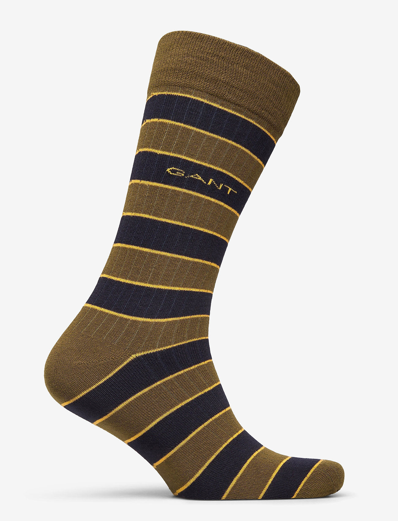 GANT - D1. 1-PACK STRIPED RIB SOCKS - dark cactus - 1