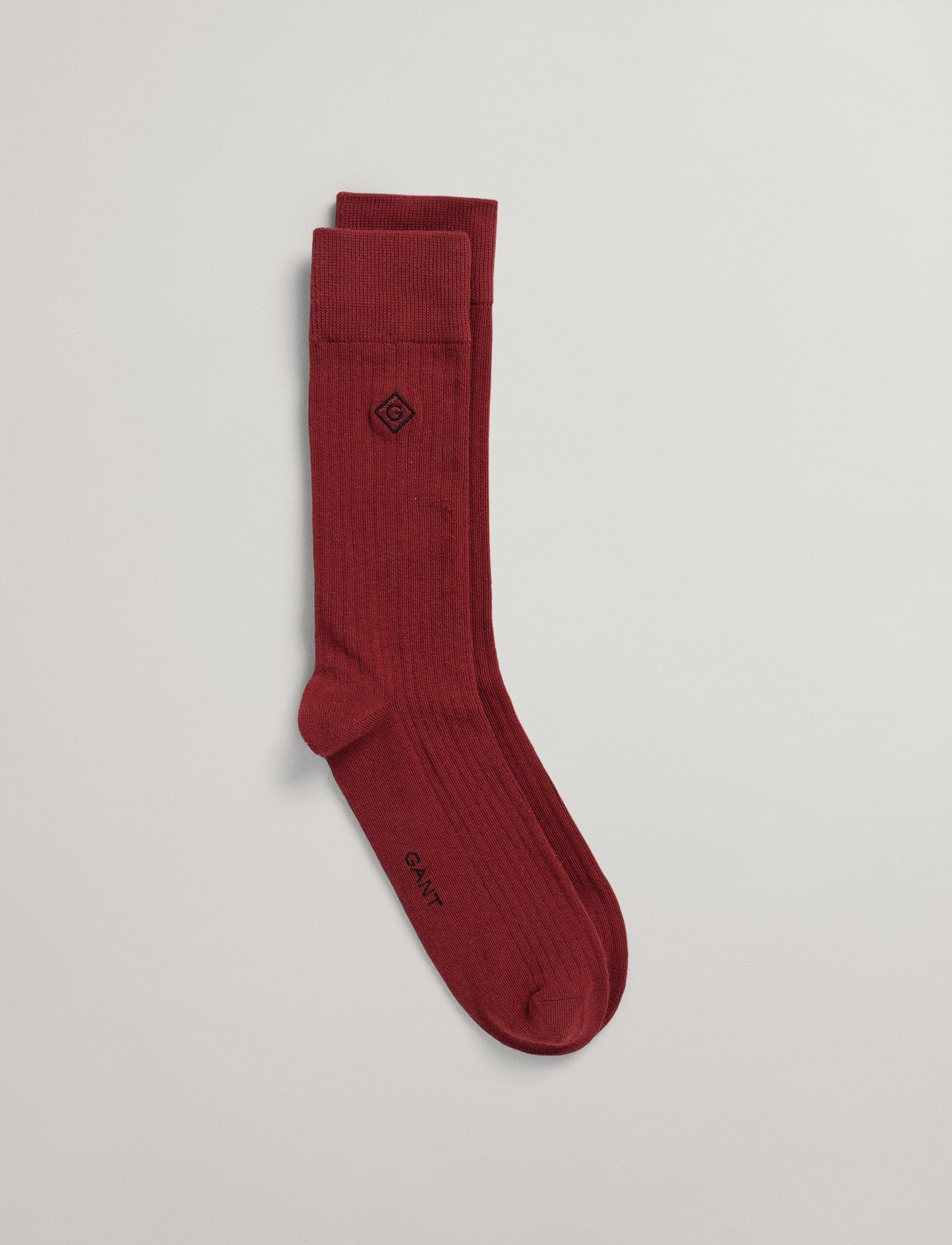 GANT - RIB DIAMOND G SOCKS - burgundy - 1