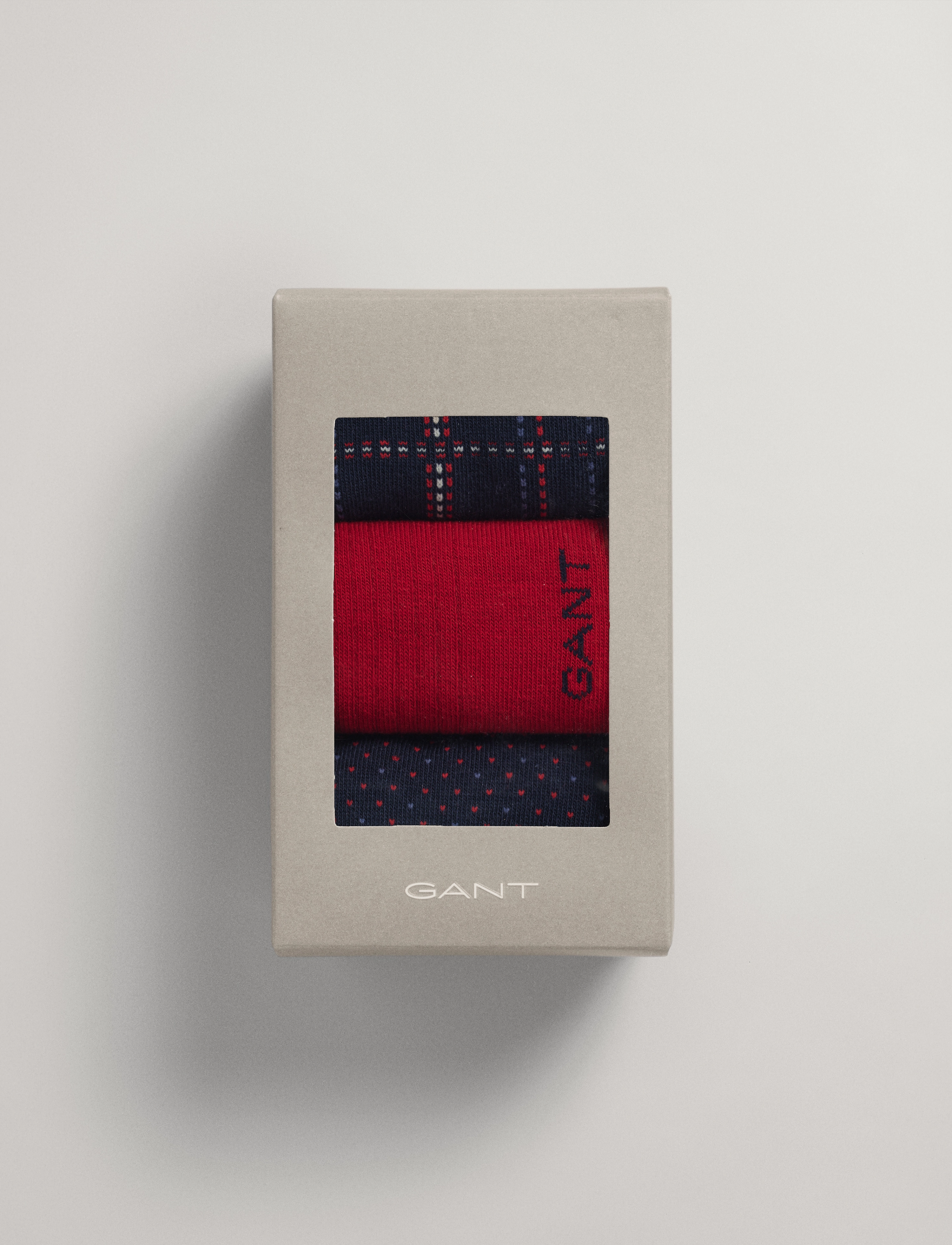 GANT - D2. CHECK SOCKS 3-PACK GIFT BOX - evening blue - 1
