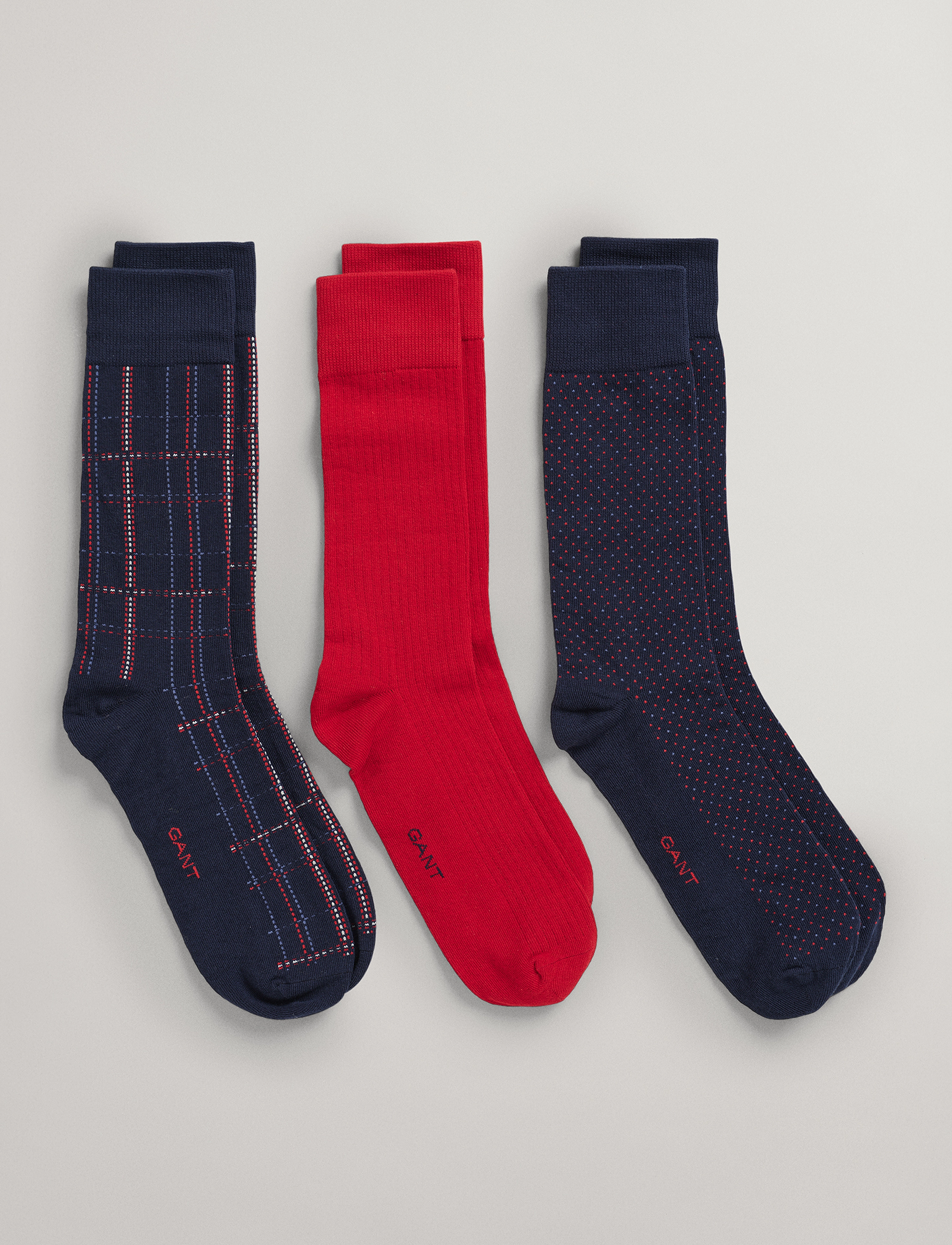 GANT - D2. CHECK SOCKS 3-PACK GIFT BOX - evening blue - 2