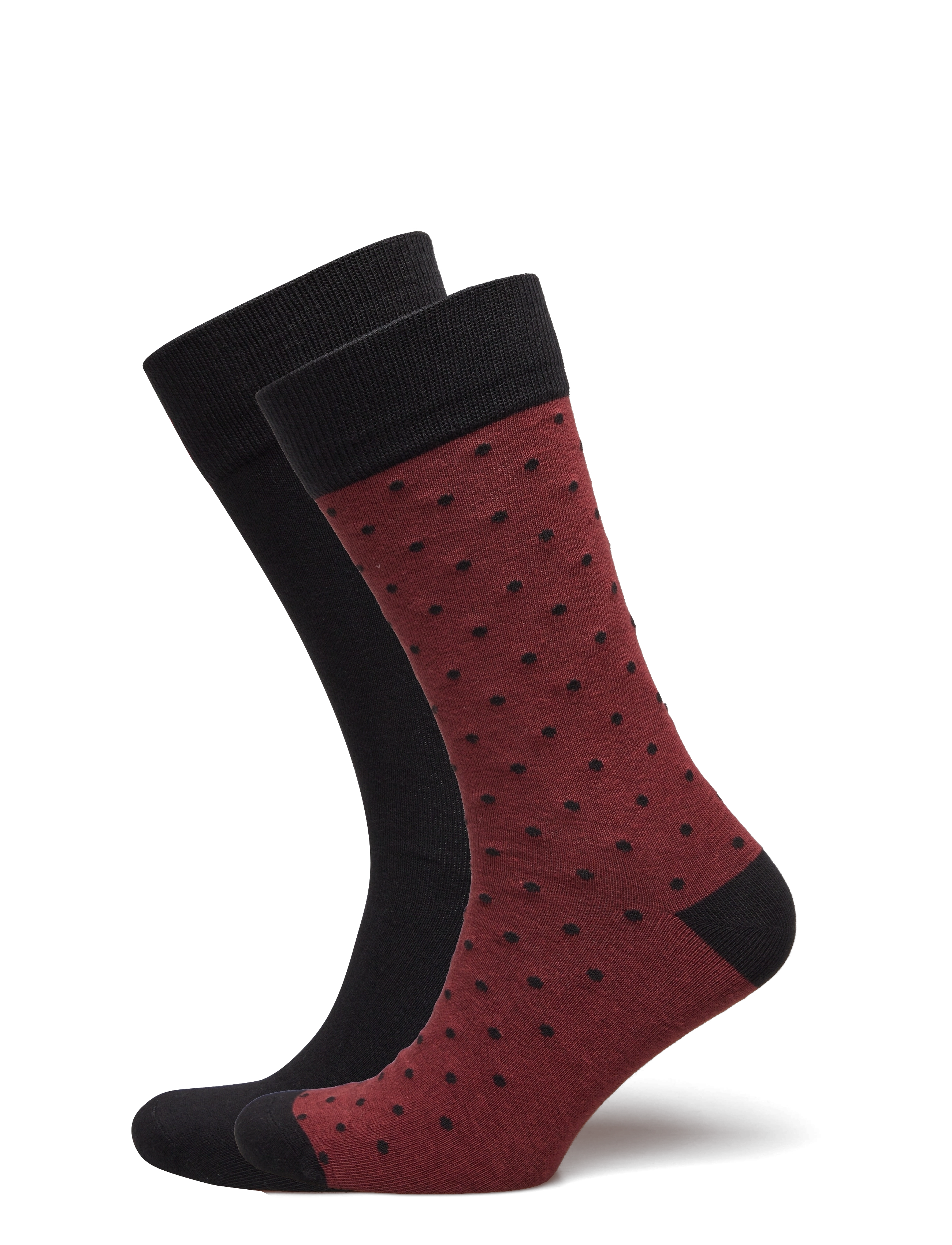 GANT - SOLID AND DOT SOCKS 2-PACK - burgundy - 0
