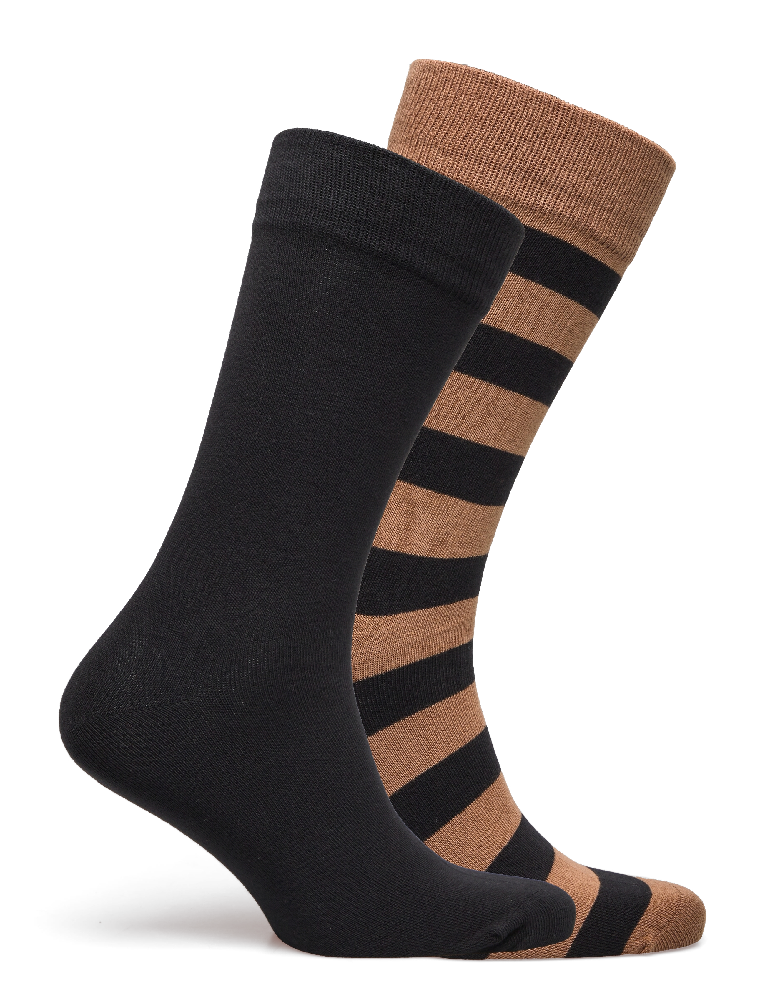 GANT - BARSTRIPE AND SOLID SOCKS 2-PACK - roasted walnut - 2