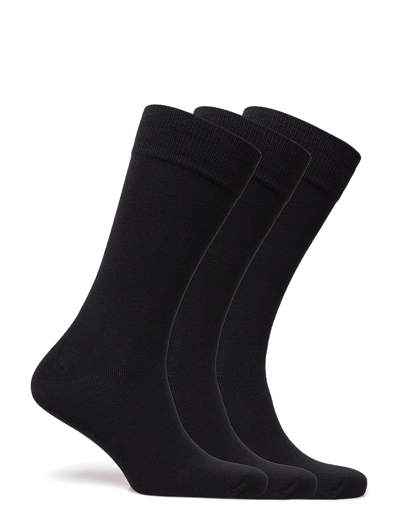 GANT - SOFT COTTON SOCKS 3-PACK - vanliga strumpor - black - 1