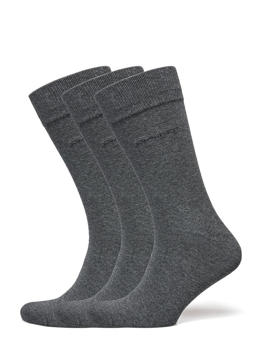Gant - 3-Pack Socks - sokker - charcoal melange - 0