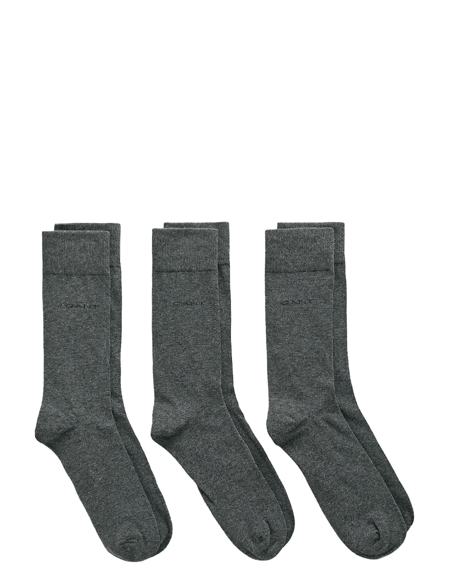 Gant - 3-Pack Socks - sokker - charcoal melange - 1