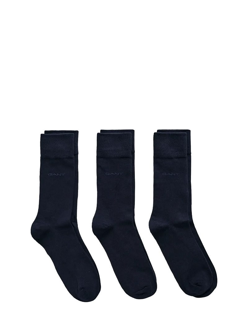 GANT - SOFT COTTON SOCKS 3-PACK - crew-socken - marine - 0