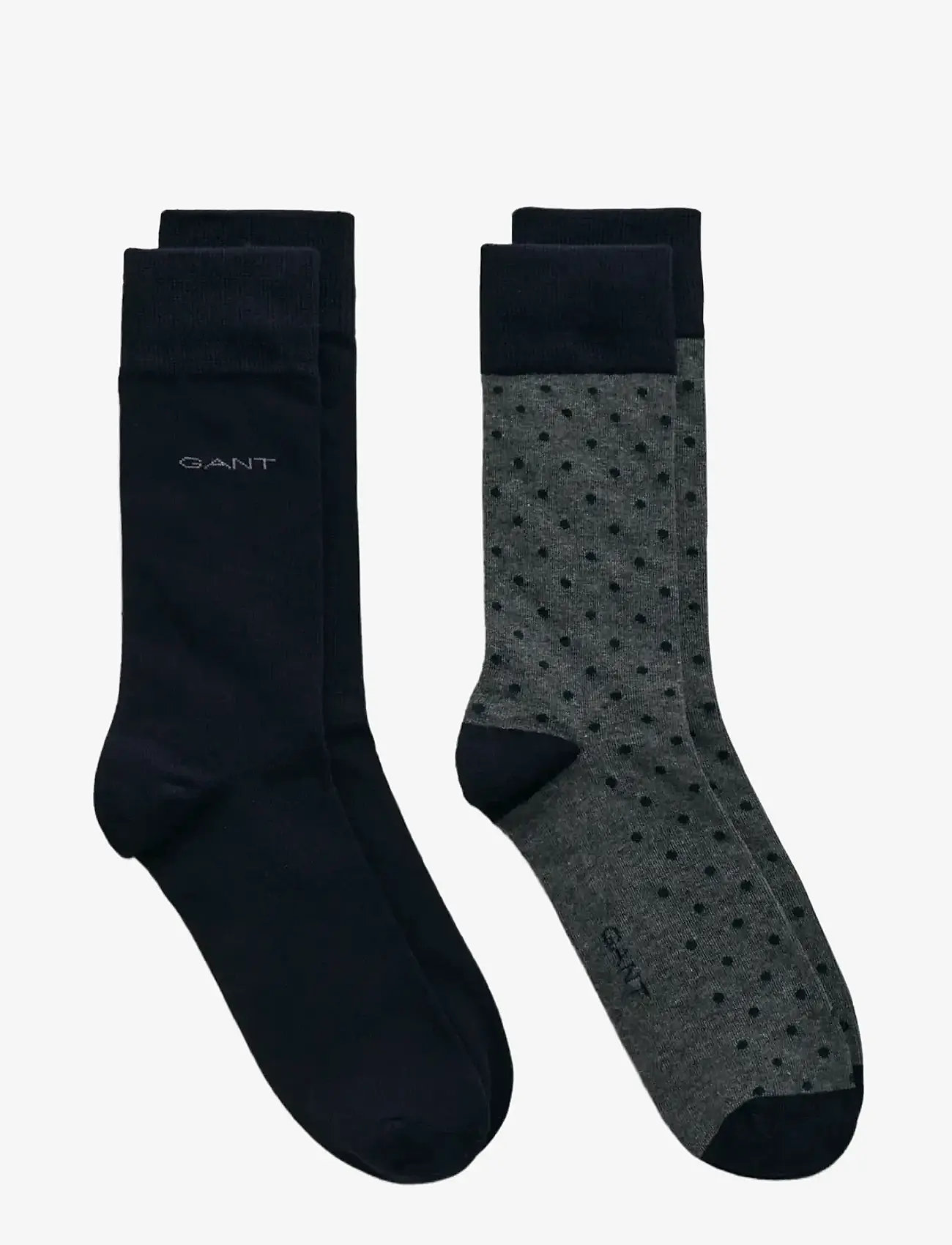 Gant - 2-Pack Mixed Socks - laveste priser - charcoal melange - 0