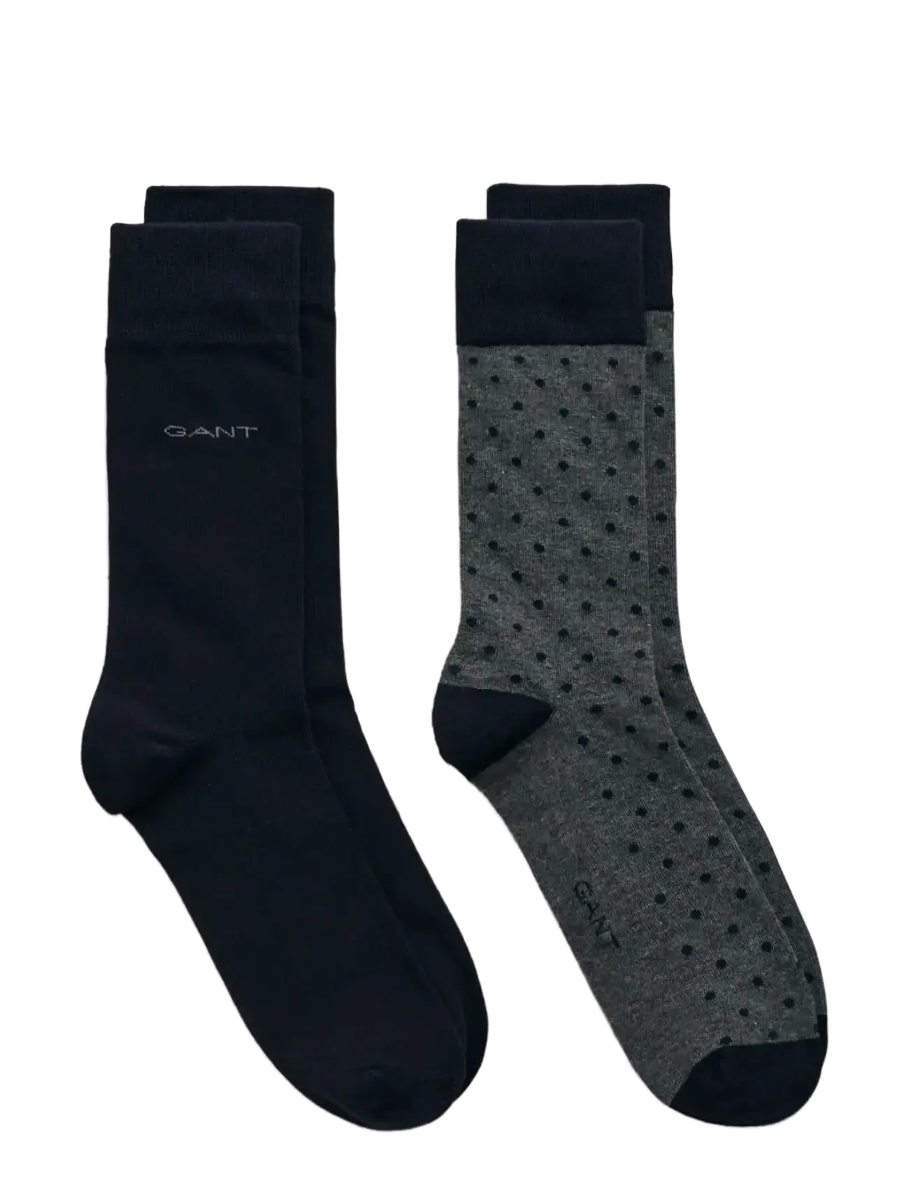 Gant 2-Pack Mixed Socks - Strømper - CHARCOAL MELANGE / grey