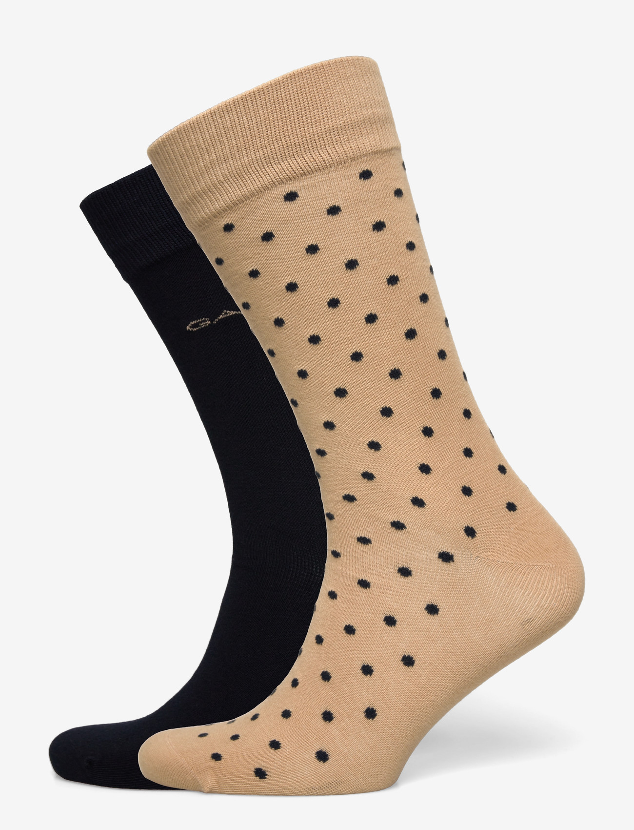 GANT - DOT AND SOLID SOCKS 2-PACK - crew-socken - dark khaki - 0
