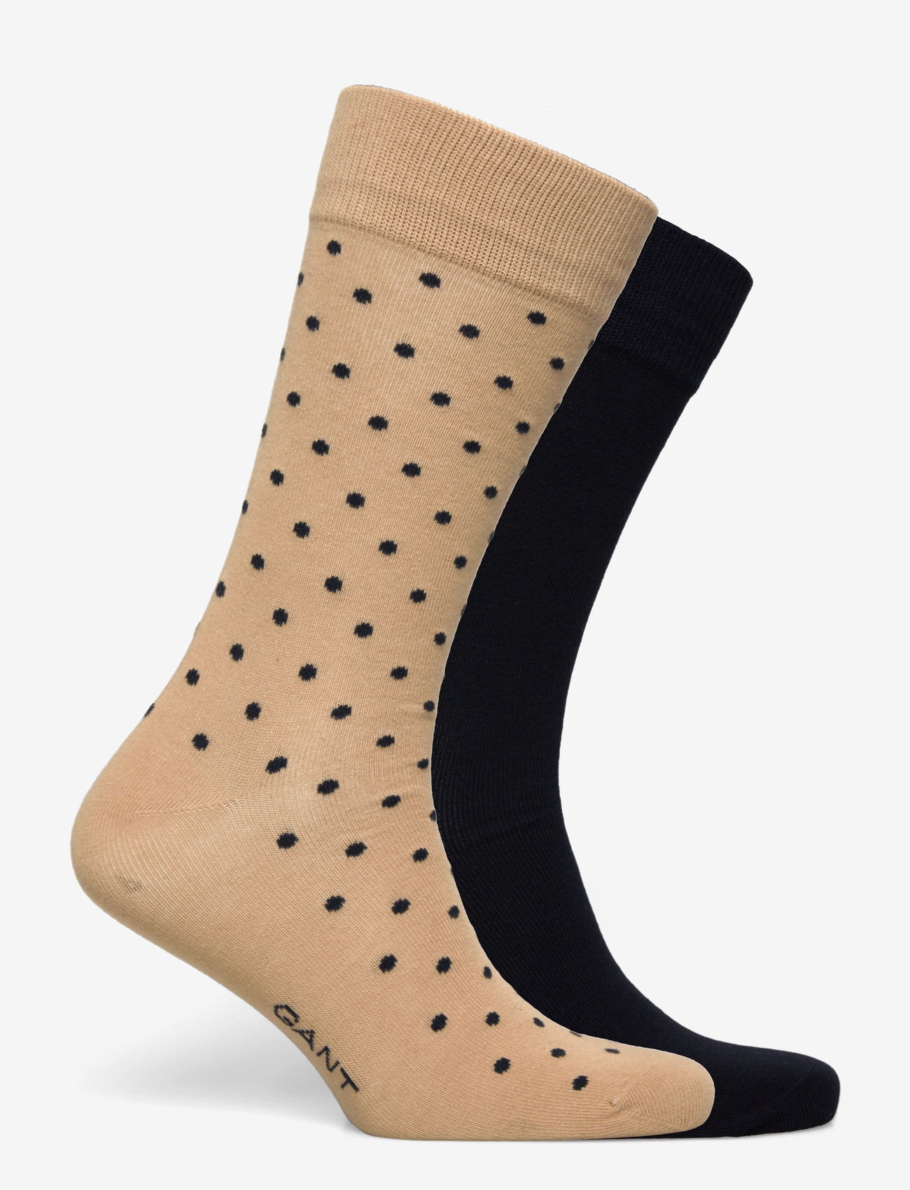 GANT - DOT AND SOLID SOCKS 2-PACK - crew-socken - dark khaki - 1