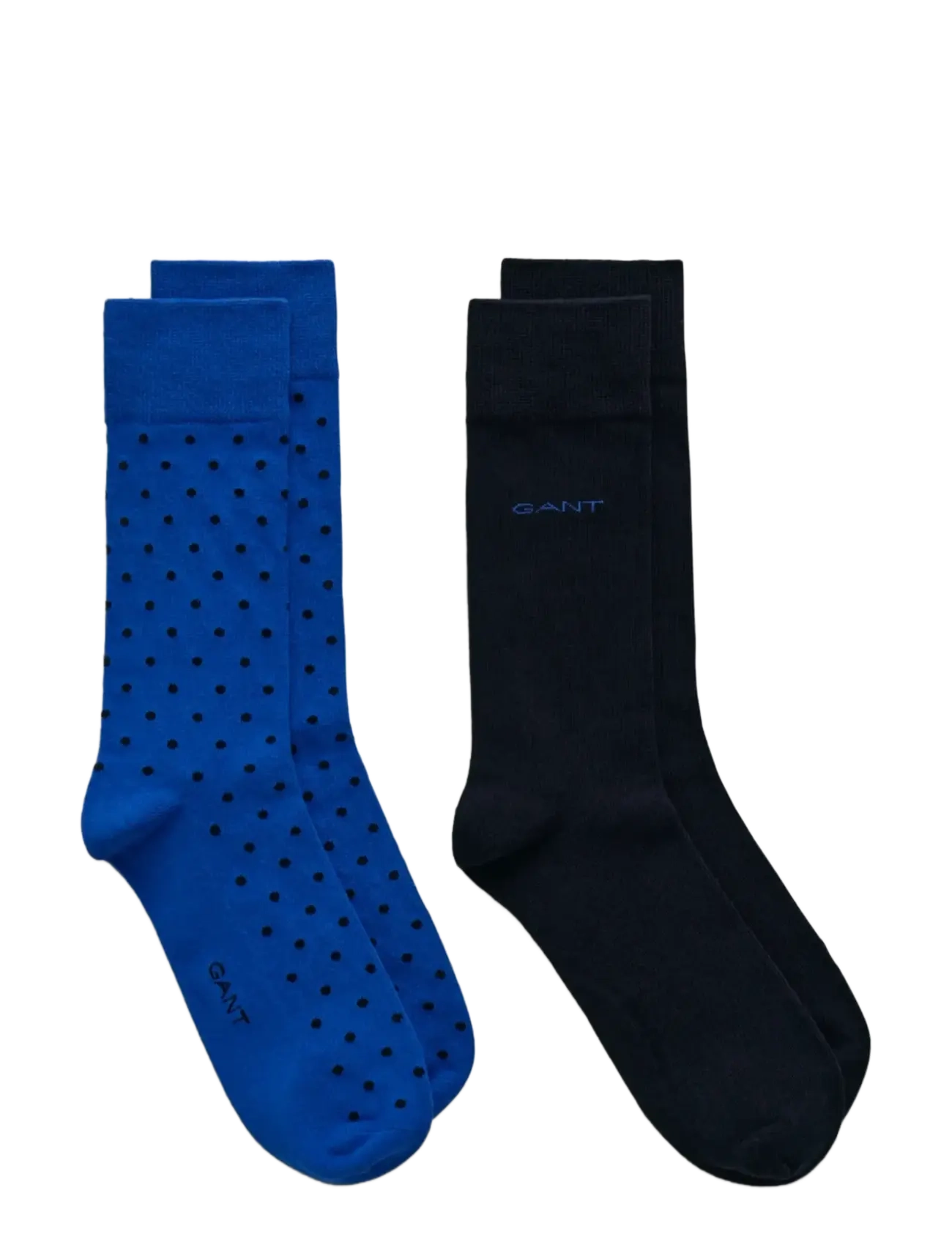 DOT AND SOLID SOCKS 2-PACK - LAPIS BLUE