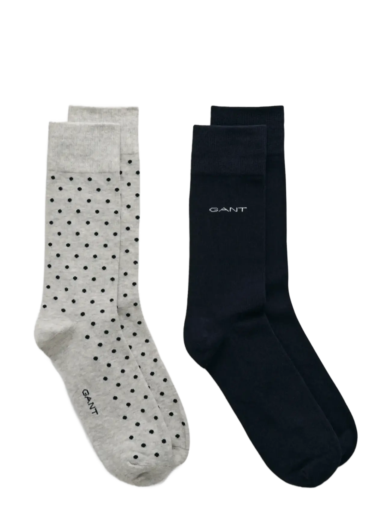 Gant 2-Pack Mixed Socks - Aluspesu - LIGHT GREY MELANGE / grey