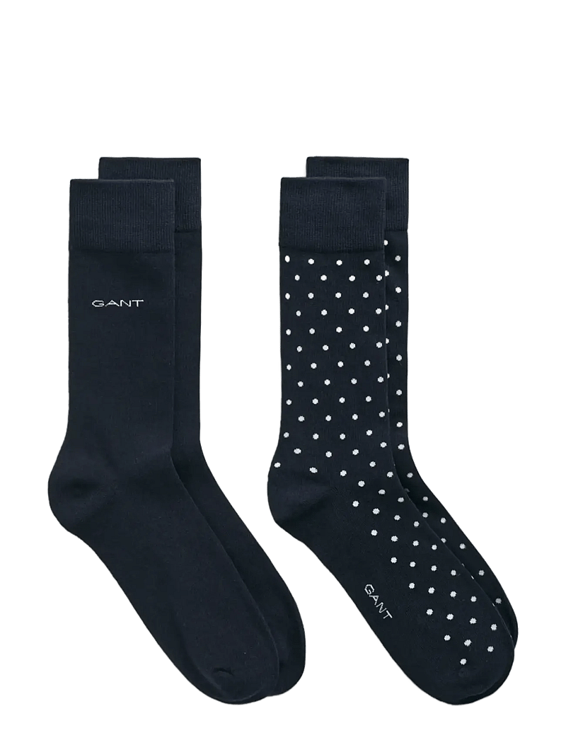 GANT - DOT AND SOLID SOCKS 2-PACK - crew-socken - marine - 0