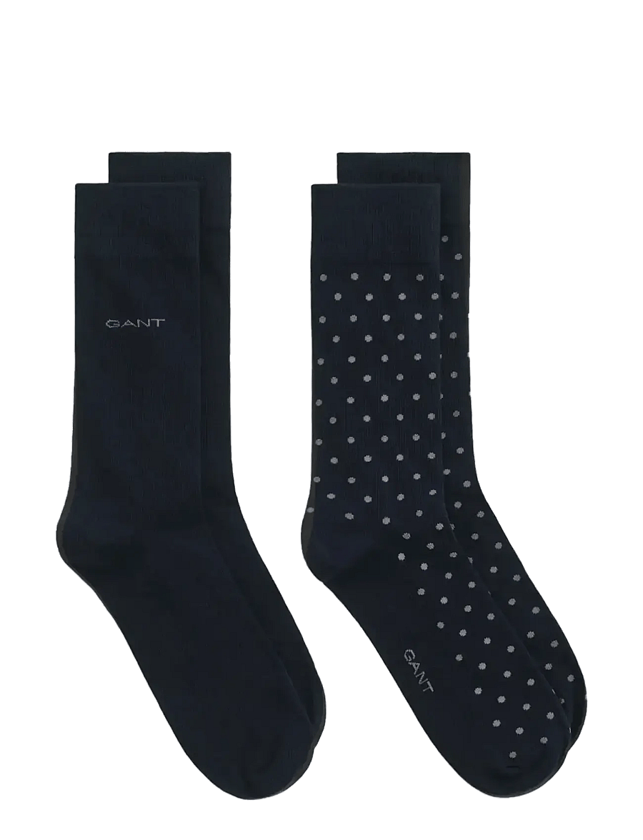 Gant - 2-Pack Mixed Socks - crew-socken - navy - 0