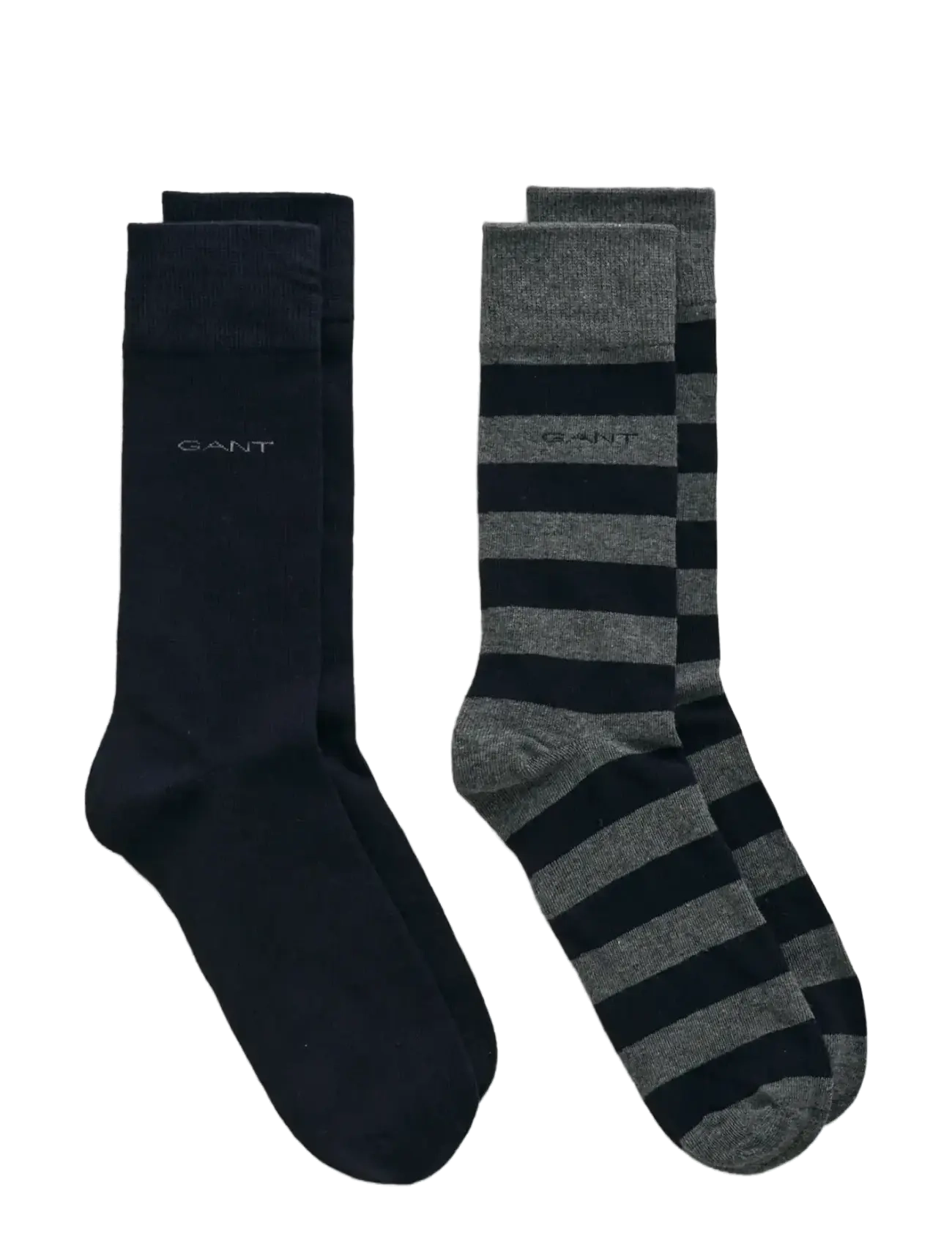 Gant 2-Pack Mixed Socks - Aluspesu - CHARCOAL MELANGE / grey