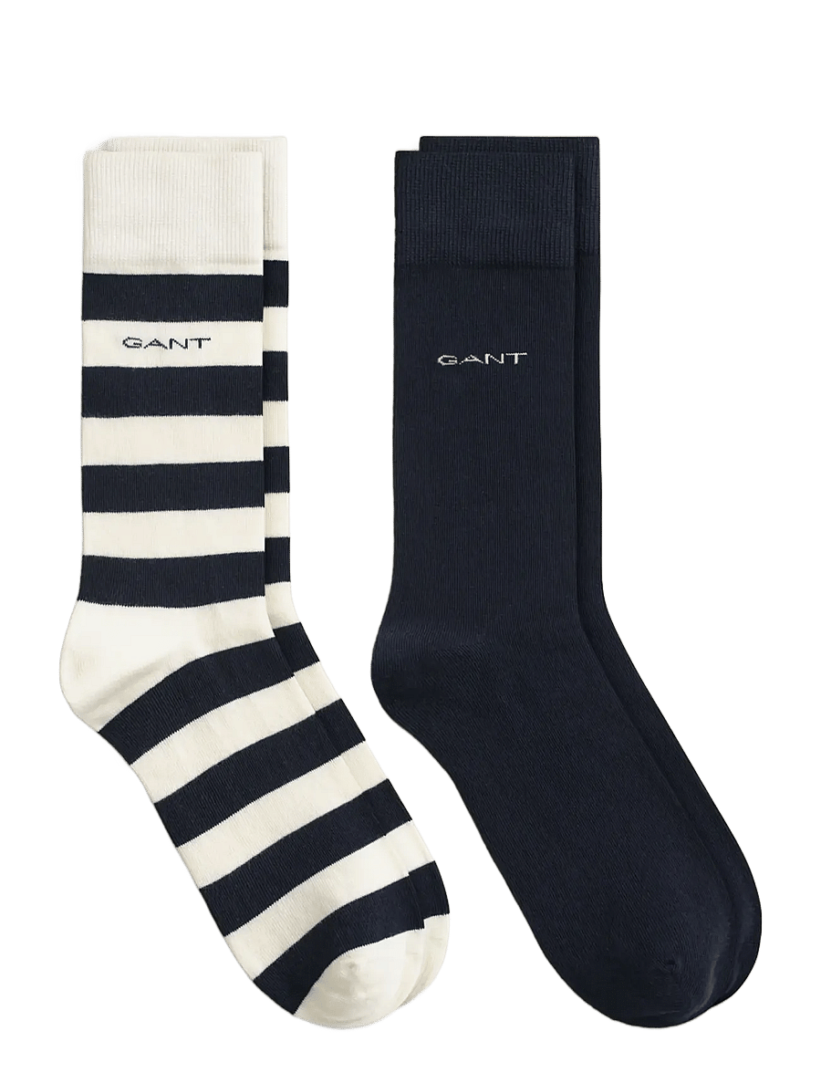 Gant - 2-Pack Mixed Socks - klassikalised sokid - cream - 0