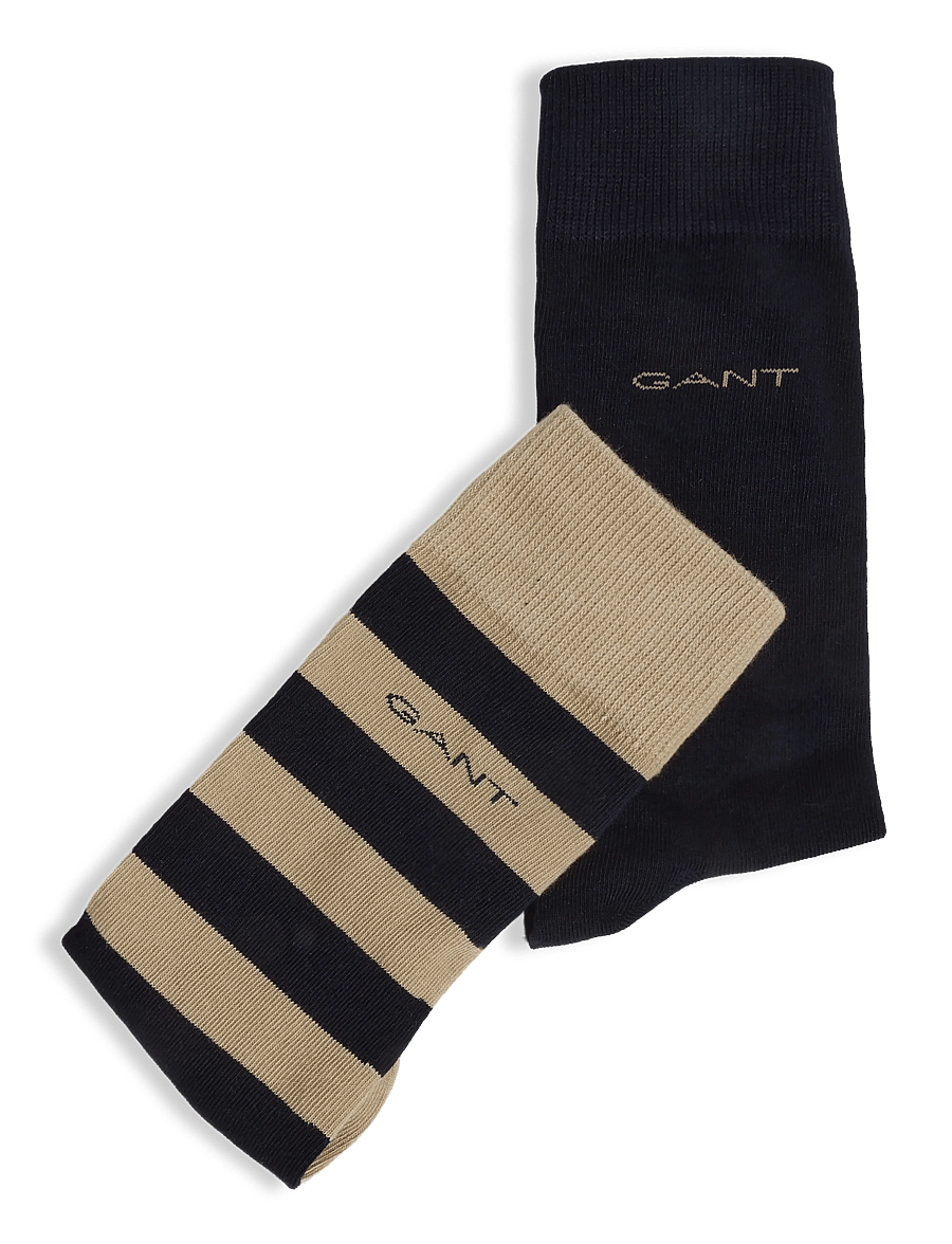 Gant - 2-Pack Mixed Socks - dark khaki - 4