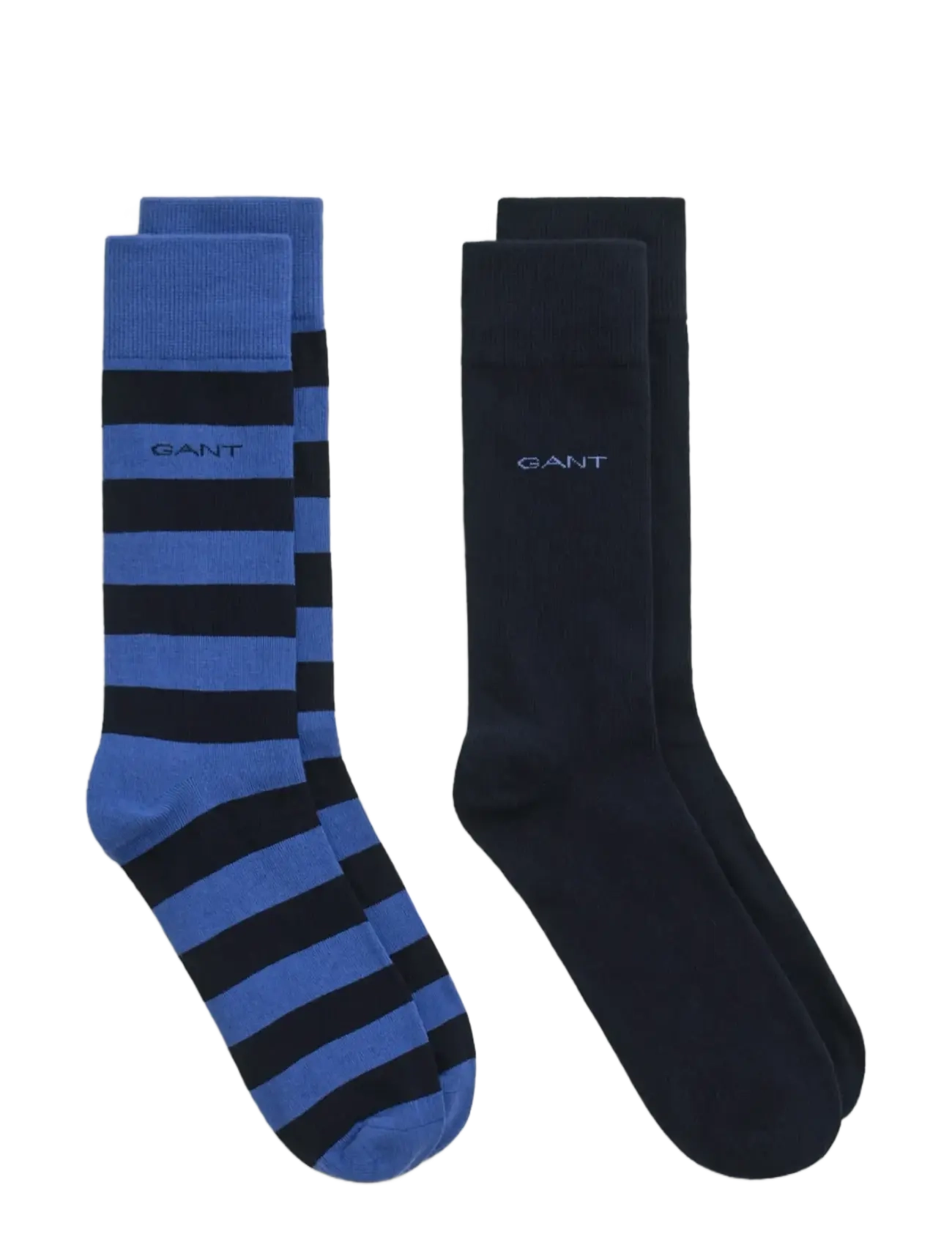 BARSTRIPE AND SOLID SOCKS 2-PACK - RICH BLUE