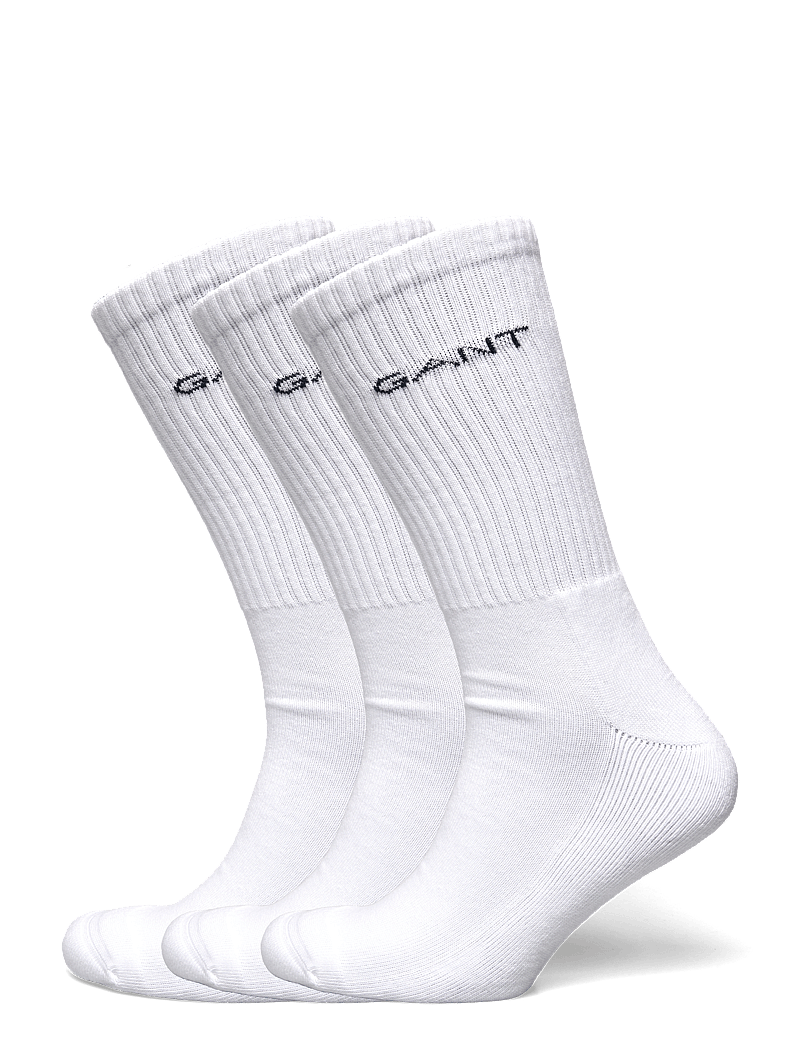 GANT - SPORT SOCKS 3-PACK - vanliga strumpor - white - 0