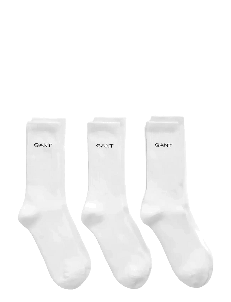GANT - SPORT SOCKS 3-PACK - vanliga strumpor - white - 1