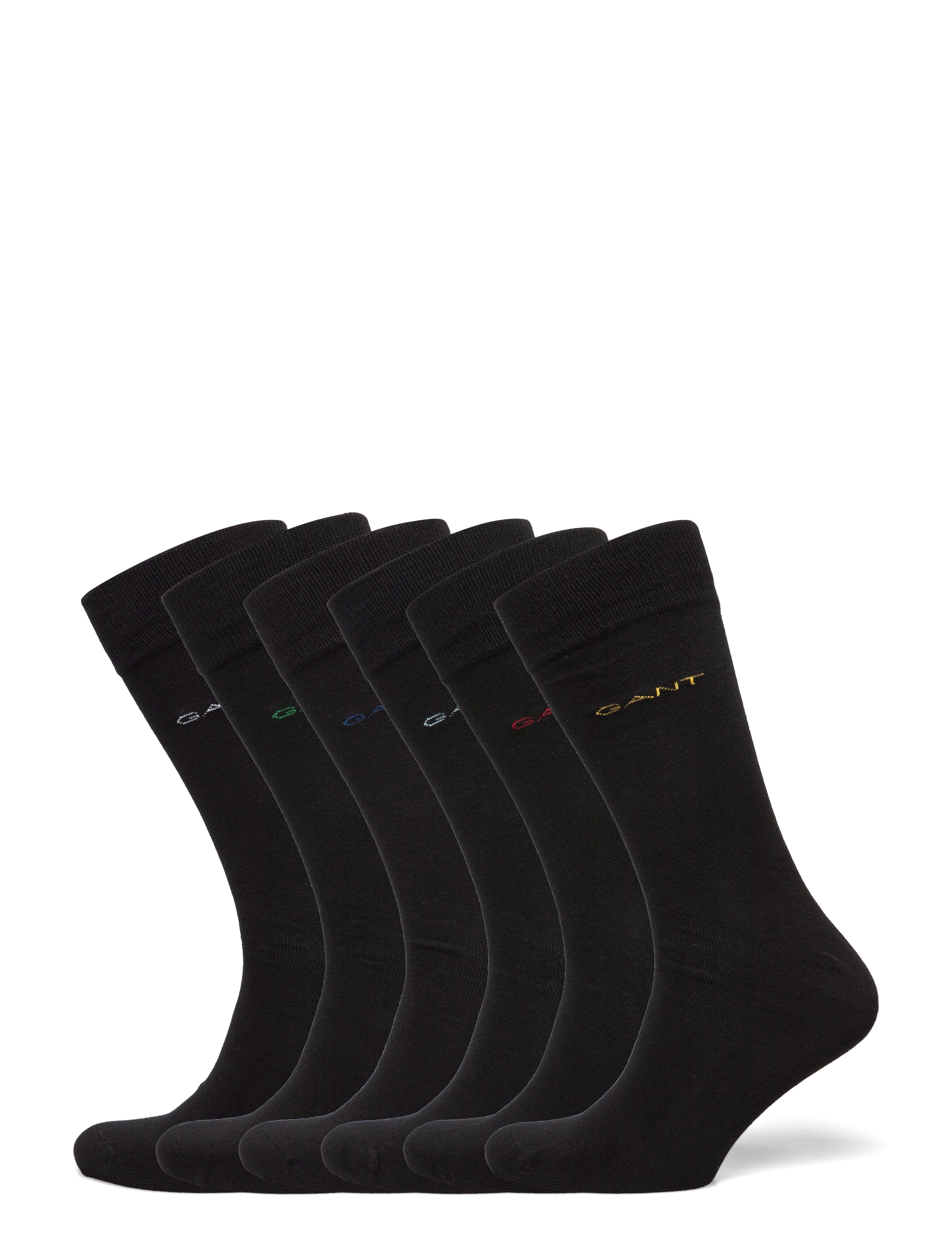 GANT SOFT COTTON SOCKS 6-PACK - Multipack underkläder - BLACK / black