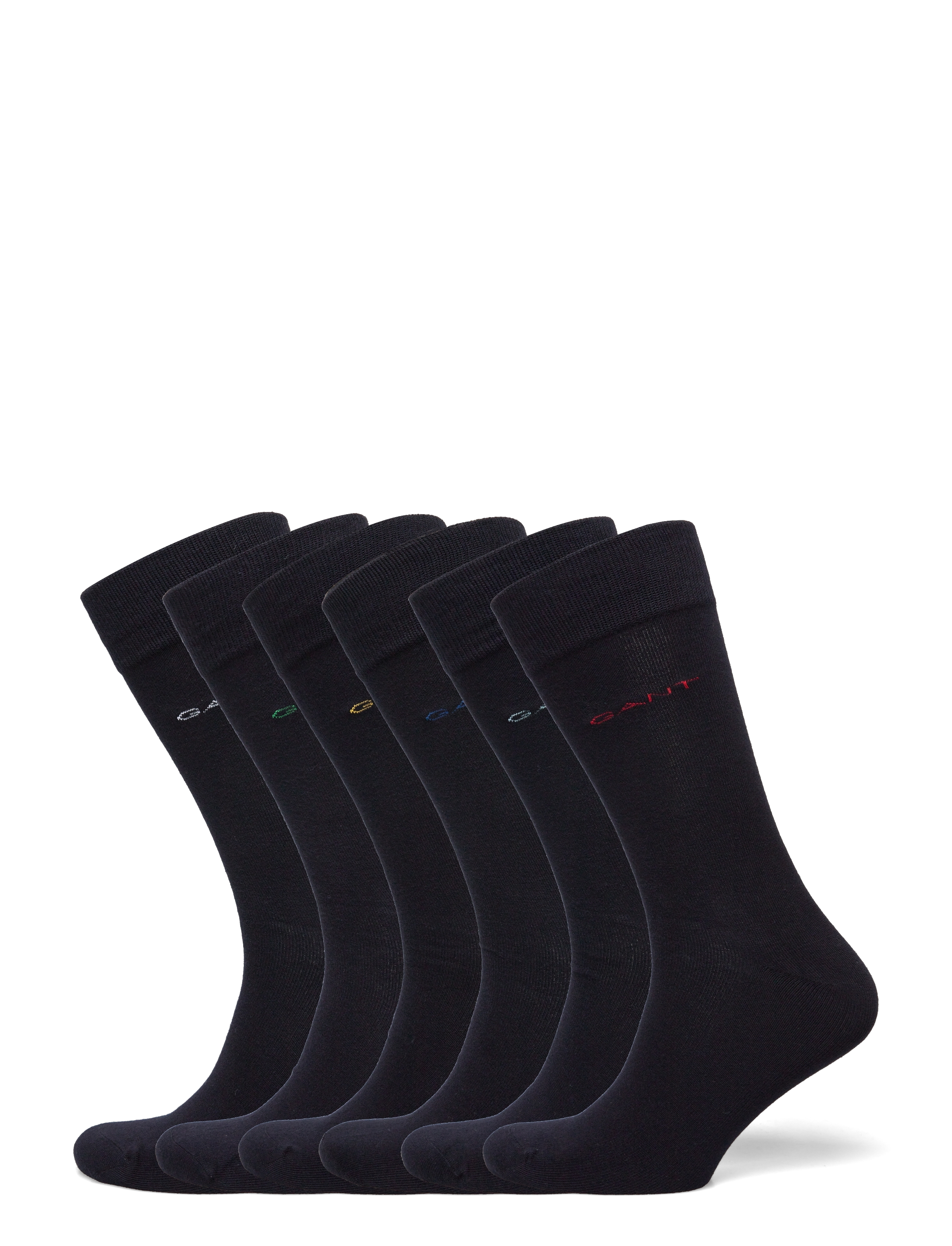 GANT SOFT COTTON SOCKS 6-PACK - Preppy - MARINE / navy